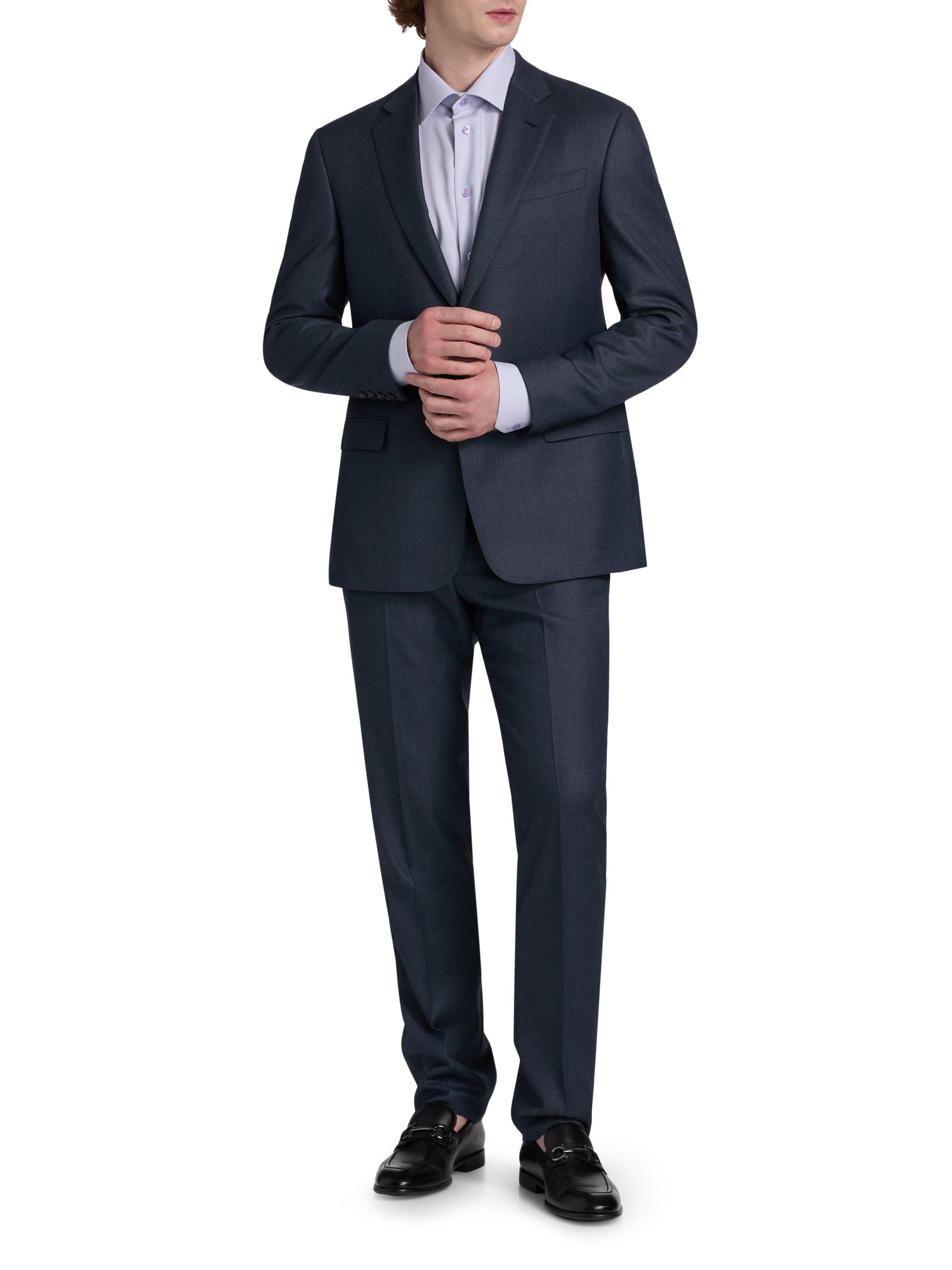 Giorgio Armani Nailhead Wool-Cashmere Suit | Saks Fifth Avenue