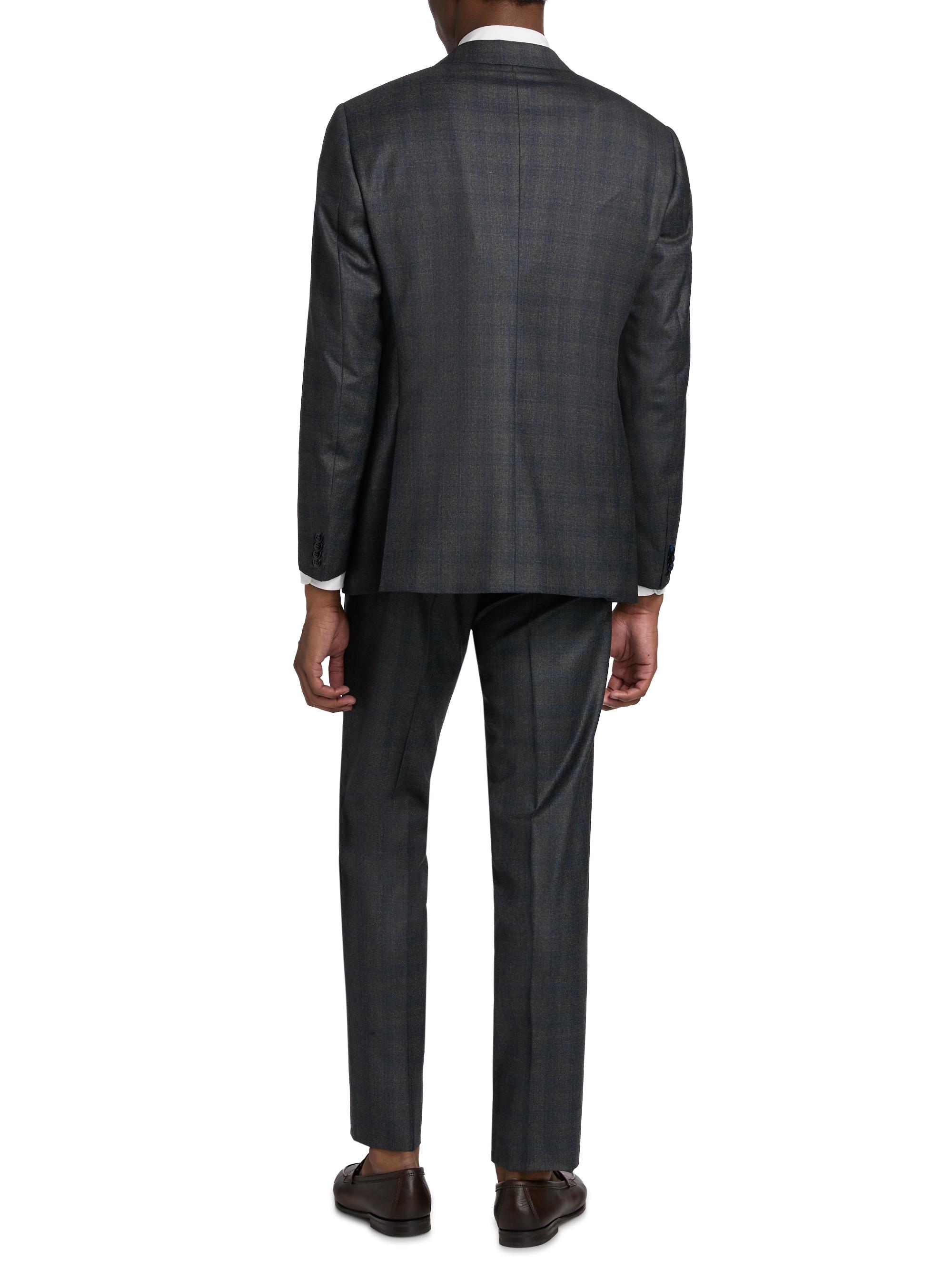 Giorgio Armani Men's Windowpane Plaid Wool-Cashmere Suit - Dark Grey Blue | Thumbnail 5