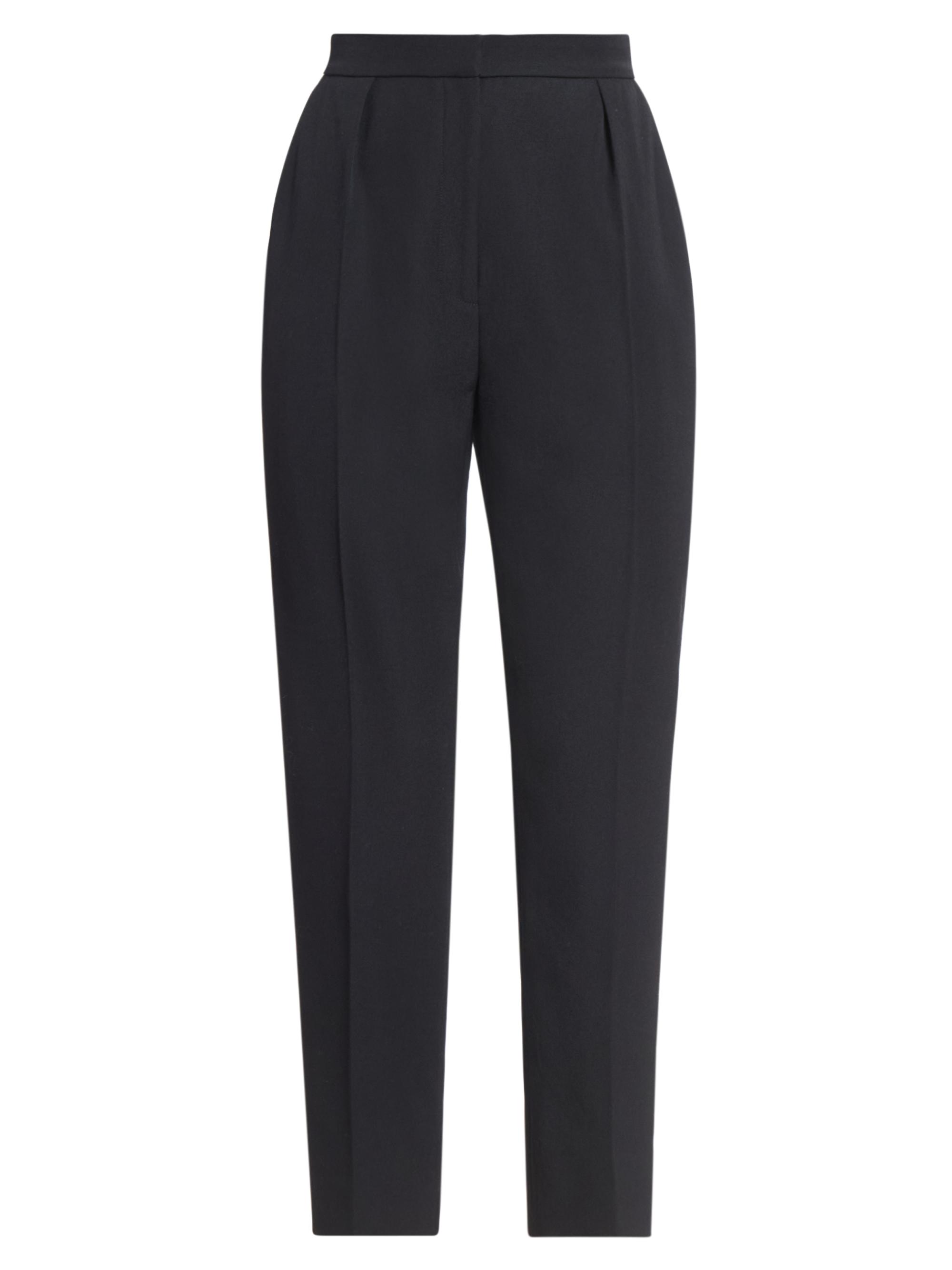 Balmain Women's Grain De Poudre Wool Pants - Noir