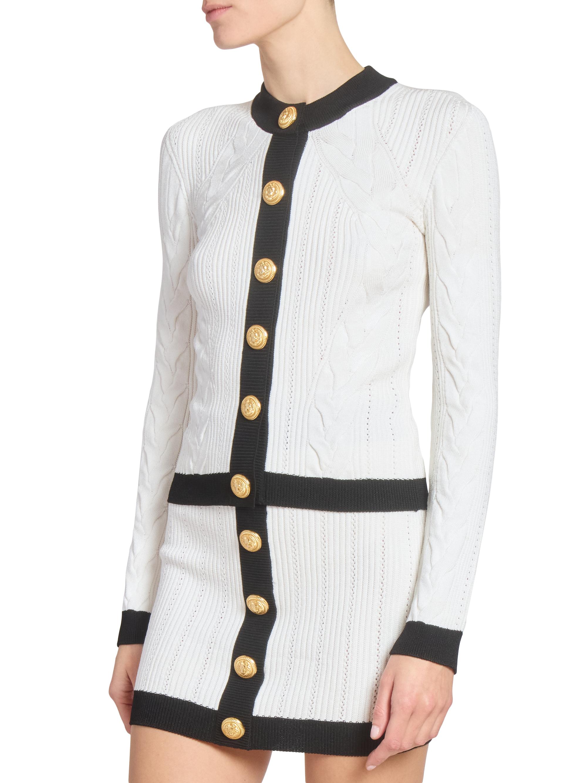 Balmain Torsade Knit Cardigan | Saks Fifth Avenue
