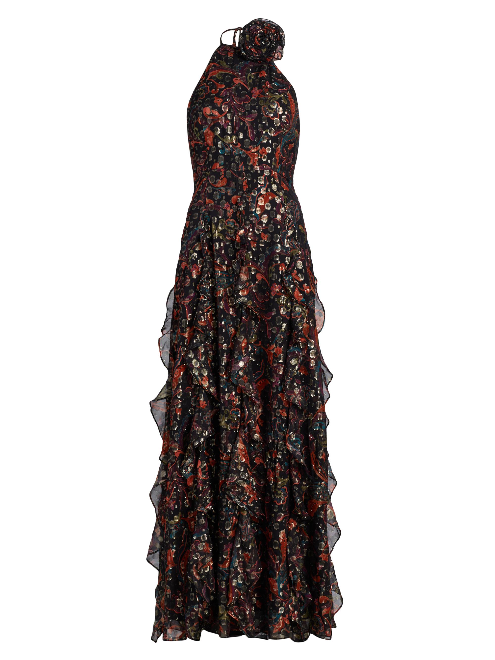 Ramy Brook Women's Idella Printed Halterneck Gown - Black Multi Combo
