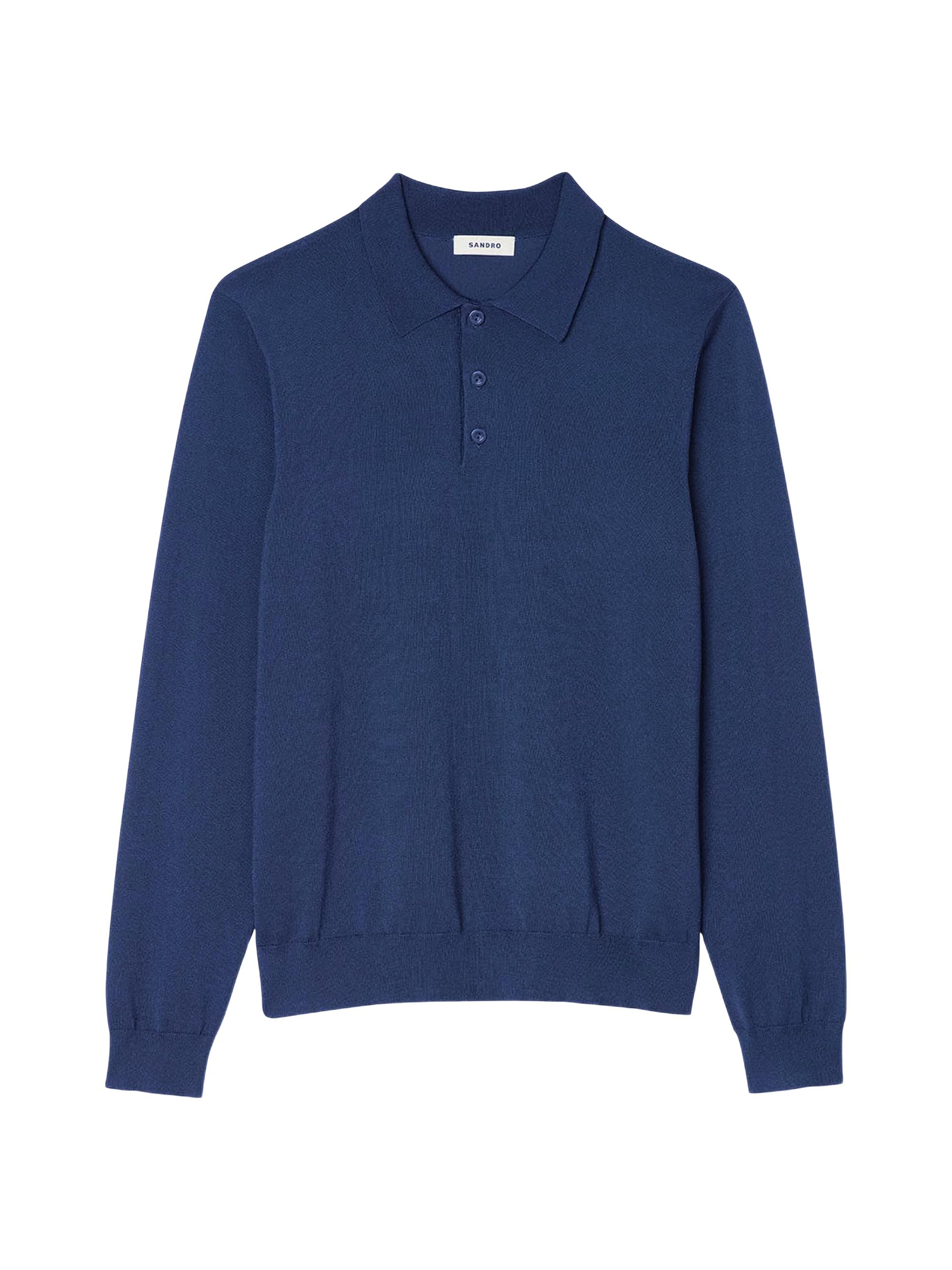 Sandro Men's Ribbed Polo Shirt - Royal Blue