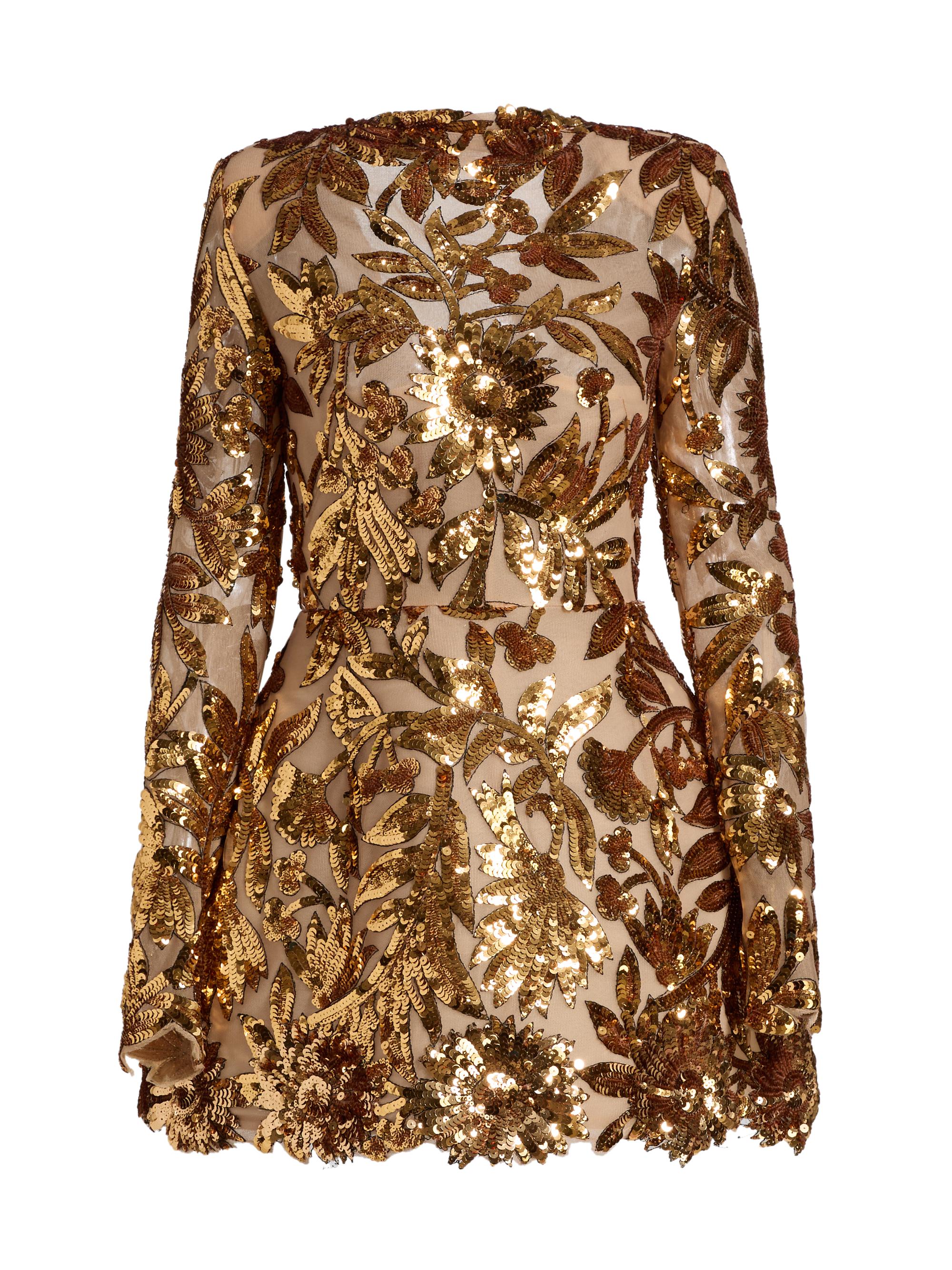 Bronx and Banco Aurelia Floral-Sequined Minidress | Saks Fifth Avenue