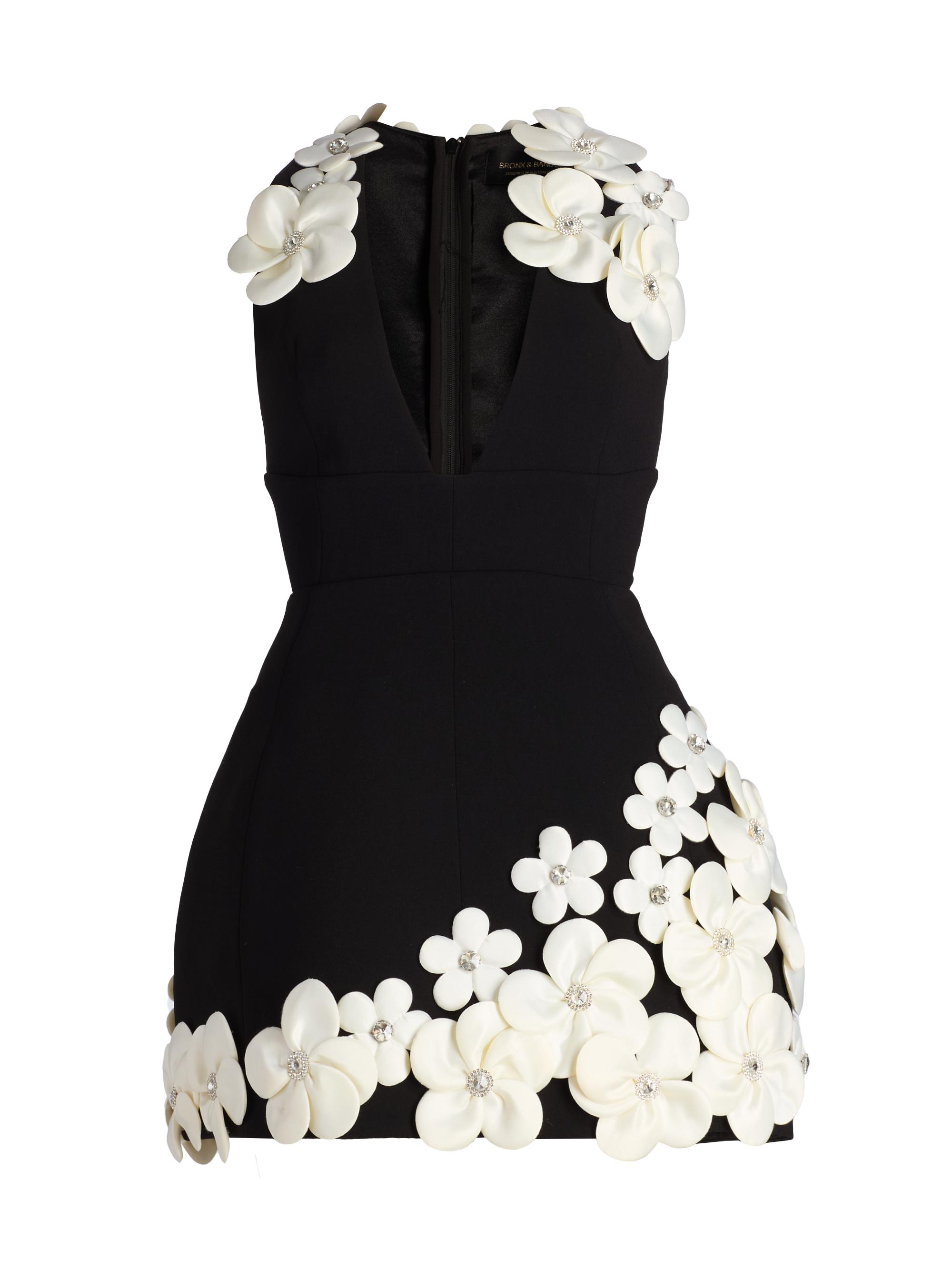 Bronx Banco Estelle Floral Appliqué Fit & Flare Minidress | Saks