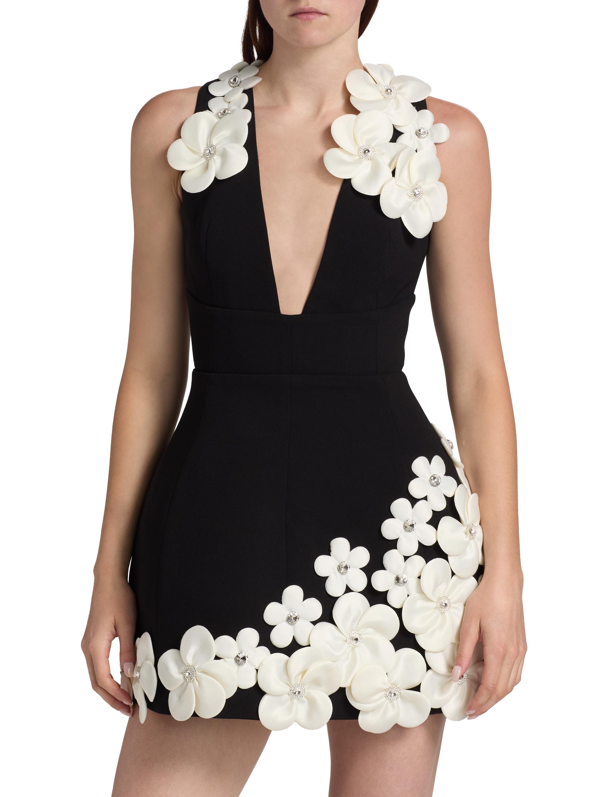 Bronx Banco Estelle Floral Appliqu Fit & Flare Minidress | Saks Fifth  Avenue
