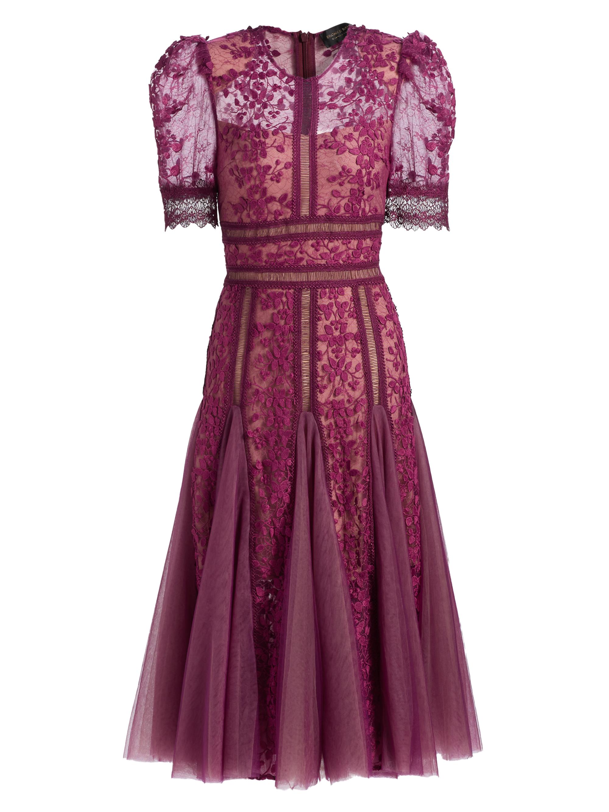 Bronx and Banco Megan Lace Short-Sleeve Midi-Dress | Saks Fifth Avenue