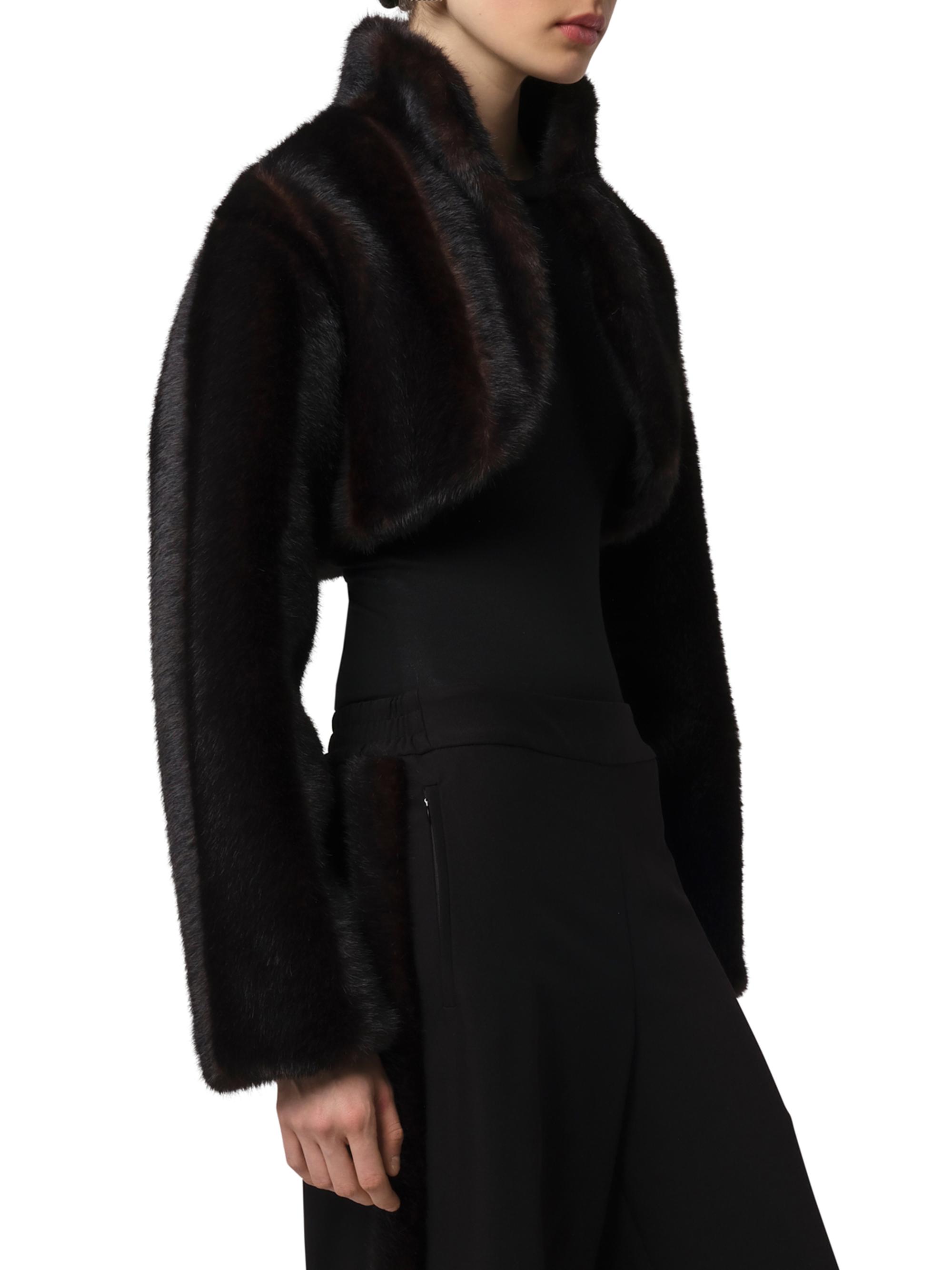 ダウンベスト 3XL B.E.C PITS 刺繍 ピットブル ブラック AKOO Apparis Odette Faux Fur Crop Bolero | Saks Fifth Avenue
