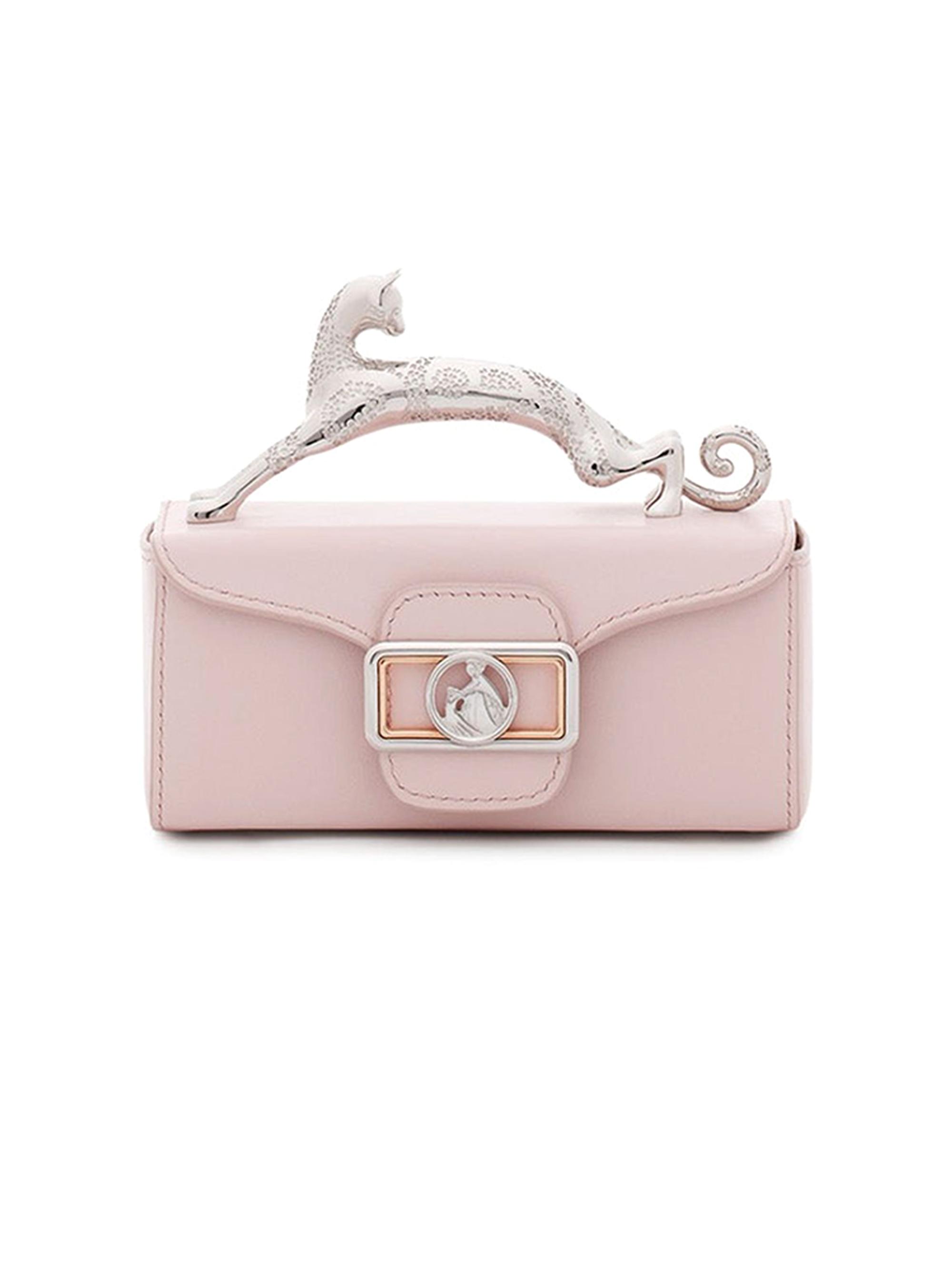 Lanvin Women's Leather Micro Pencil Cat Top Handle Bag - Rose