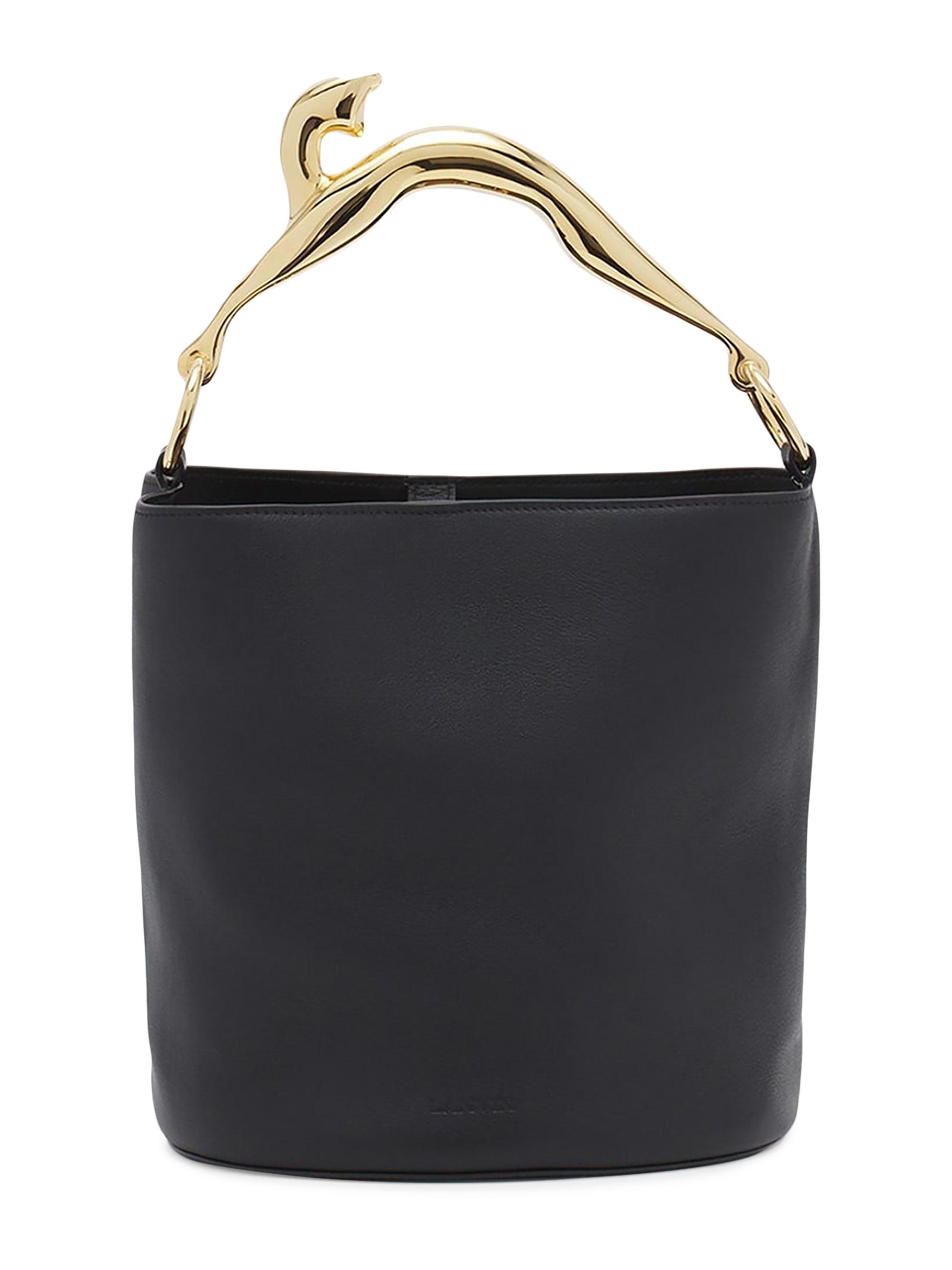 Lanvin Women's Leather Fusion Cat Bucket Bag - Black