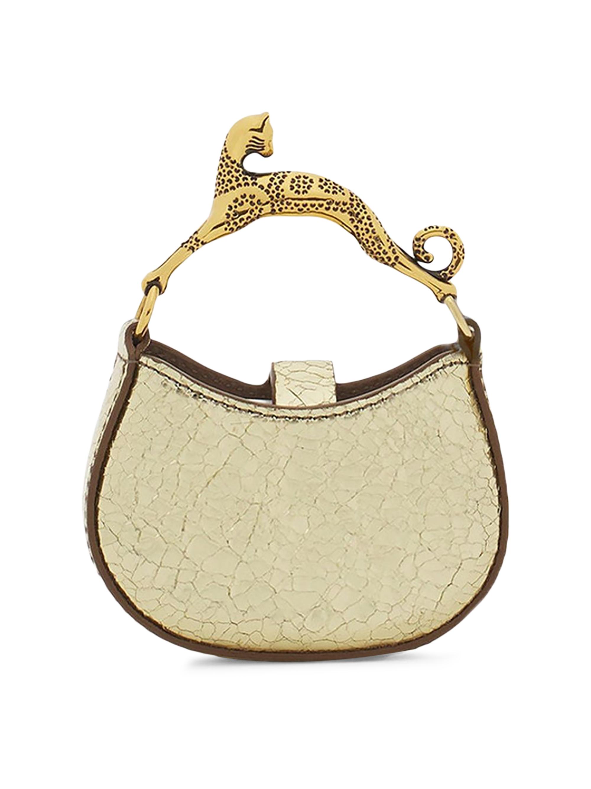 Lanvin Women's Micro Hobo Cat Charm Bag - Gold
