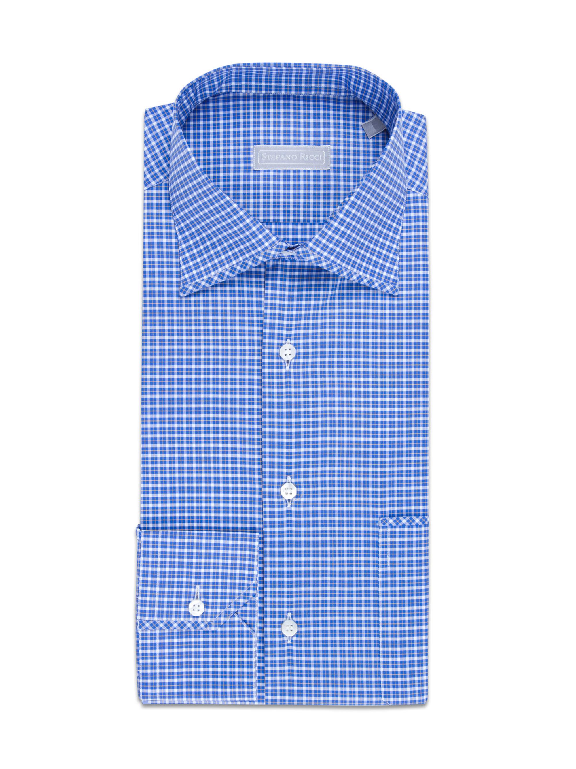 Stefano Ricci Men's Cotton Alba Shirt - Vivid Blue