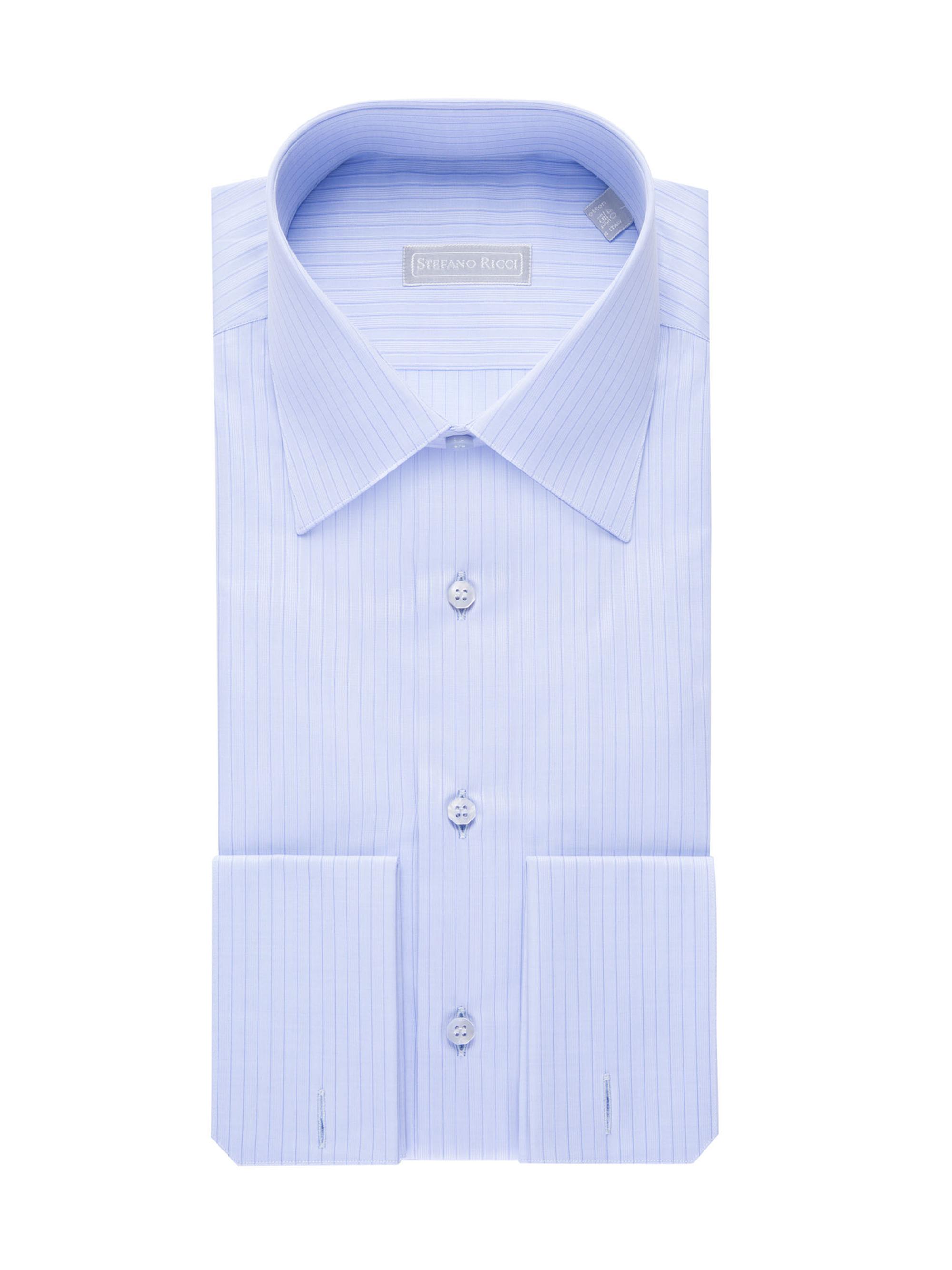 Stefano Ricci Men's Cotton Roma Shirt - Light Blue