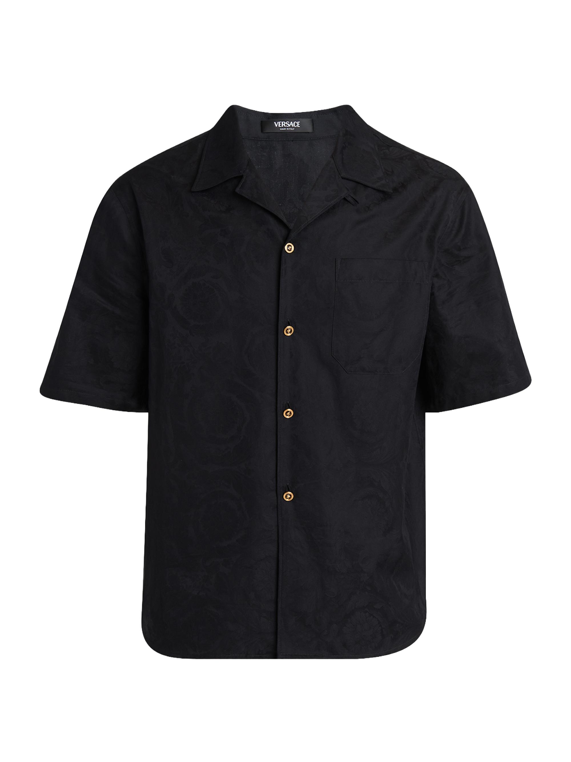 Amiri Arts District Camp Faux Leather Short-Sleeve Shirt | Saks