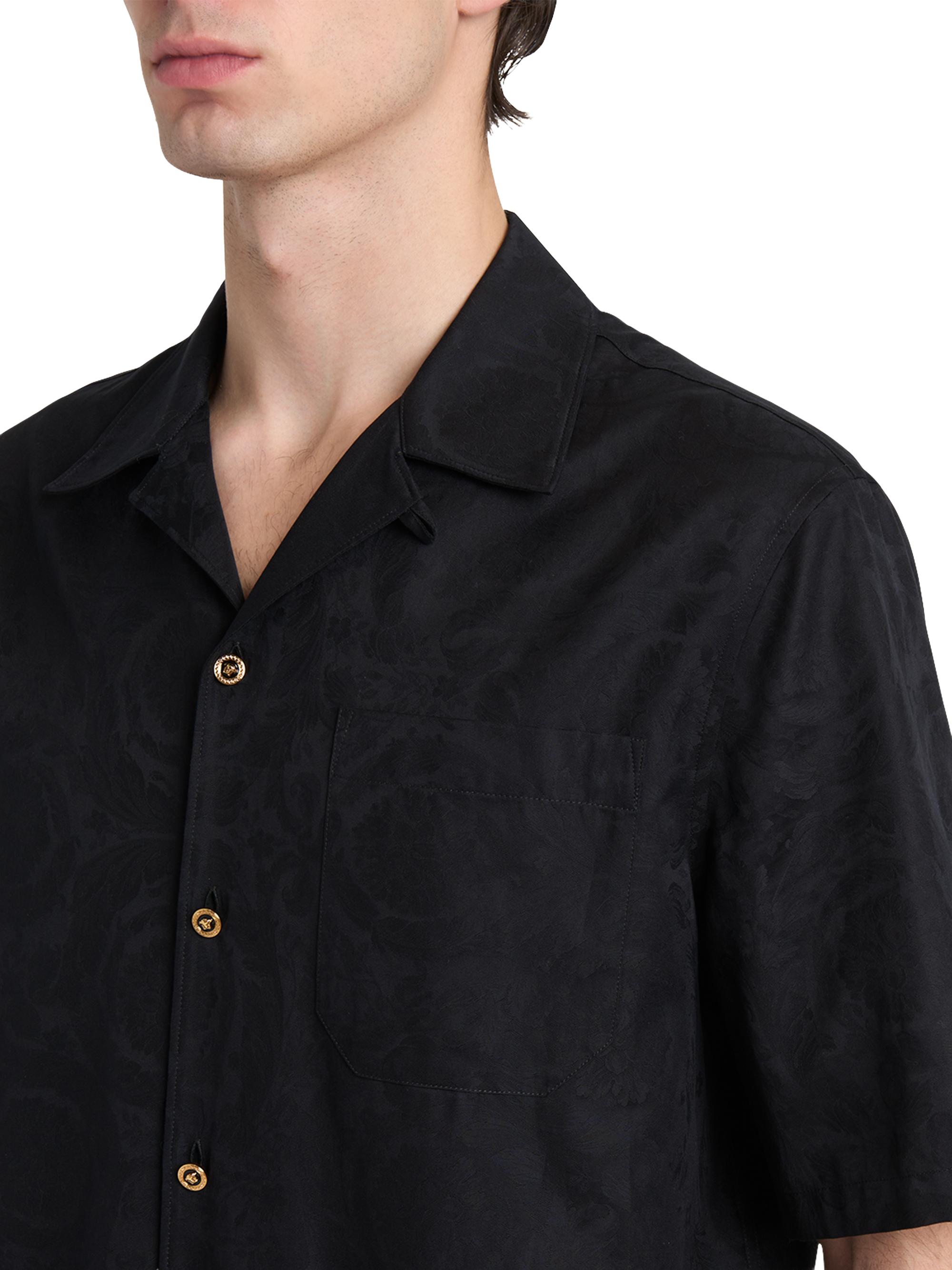 Versace Barocco Jacquard Cotton Poplin Shirt | Saks Fifth Avenue