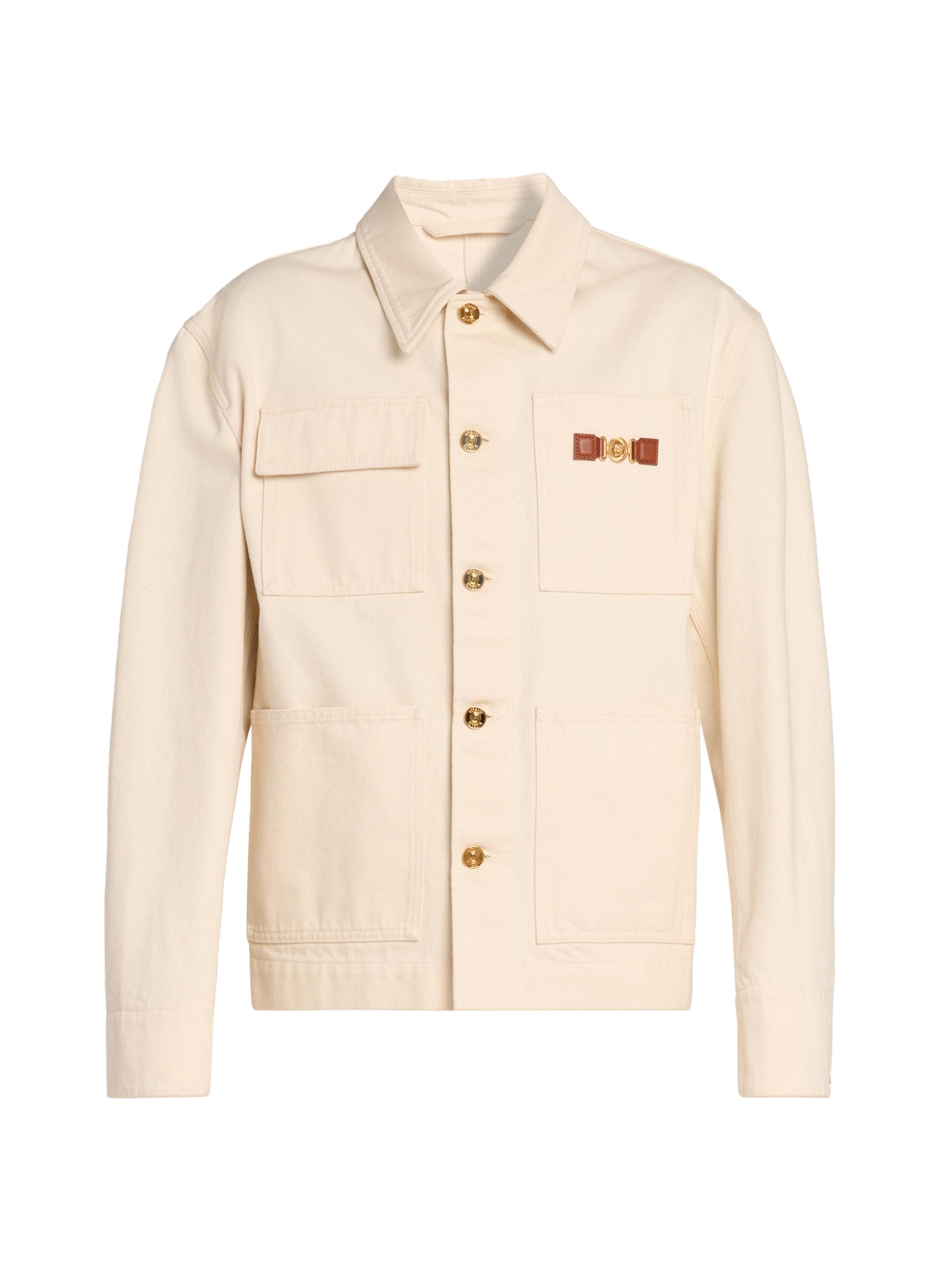 Versace Men's Medusa Denim Jacket - Ecru