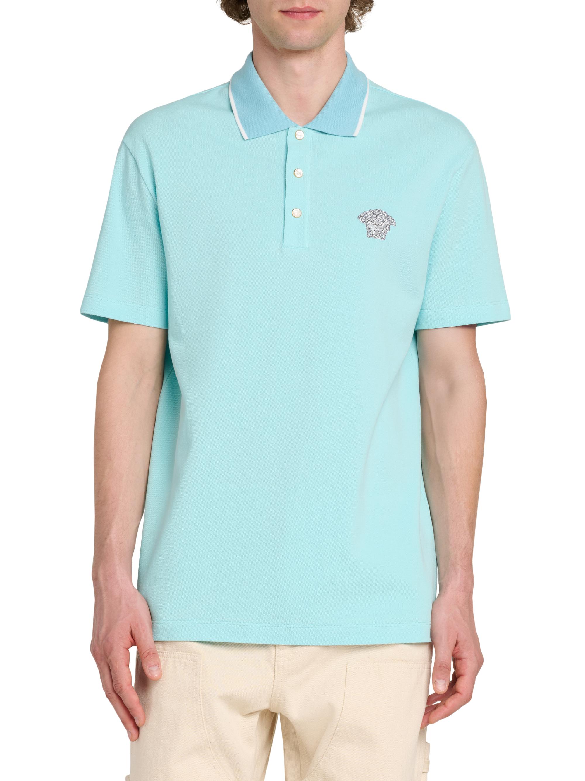 A.VERSACE メデューサ刺繍 ポロシャツ M A.VERSACE メデューサ刺繍 ポロシャツ M Embroidered Medusa Polo