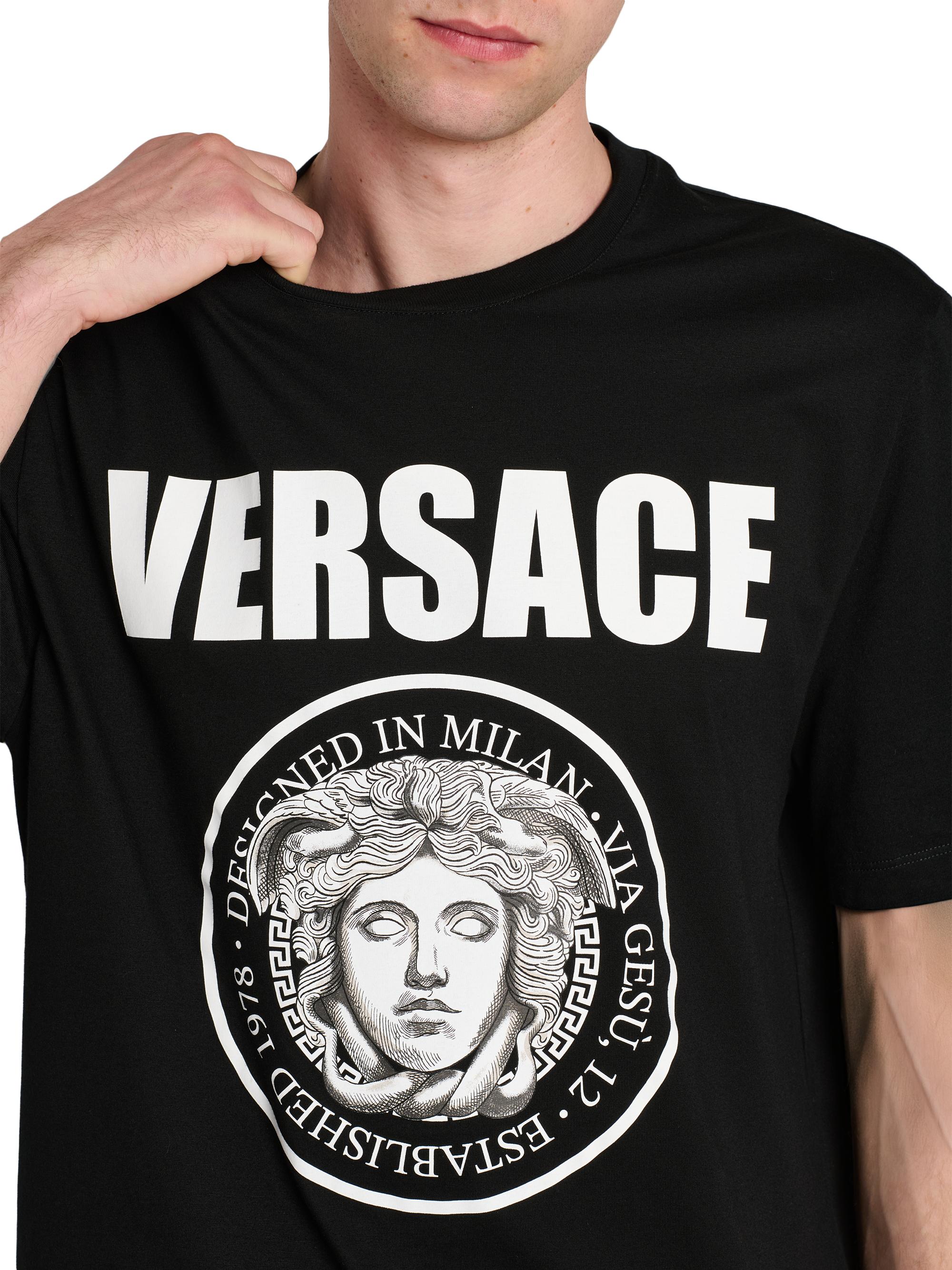 Versace Medusa Rock Print Cotton T-Shirt | Saks Fifth Avenue