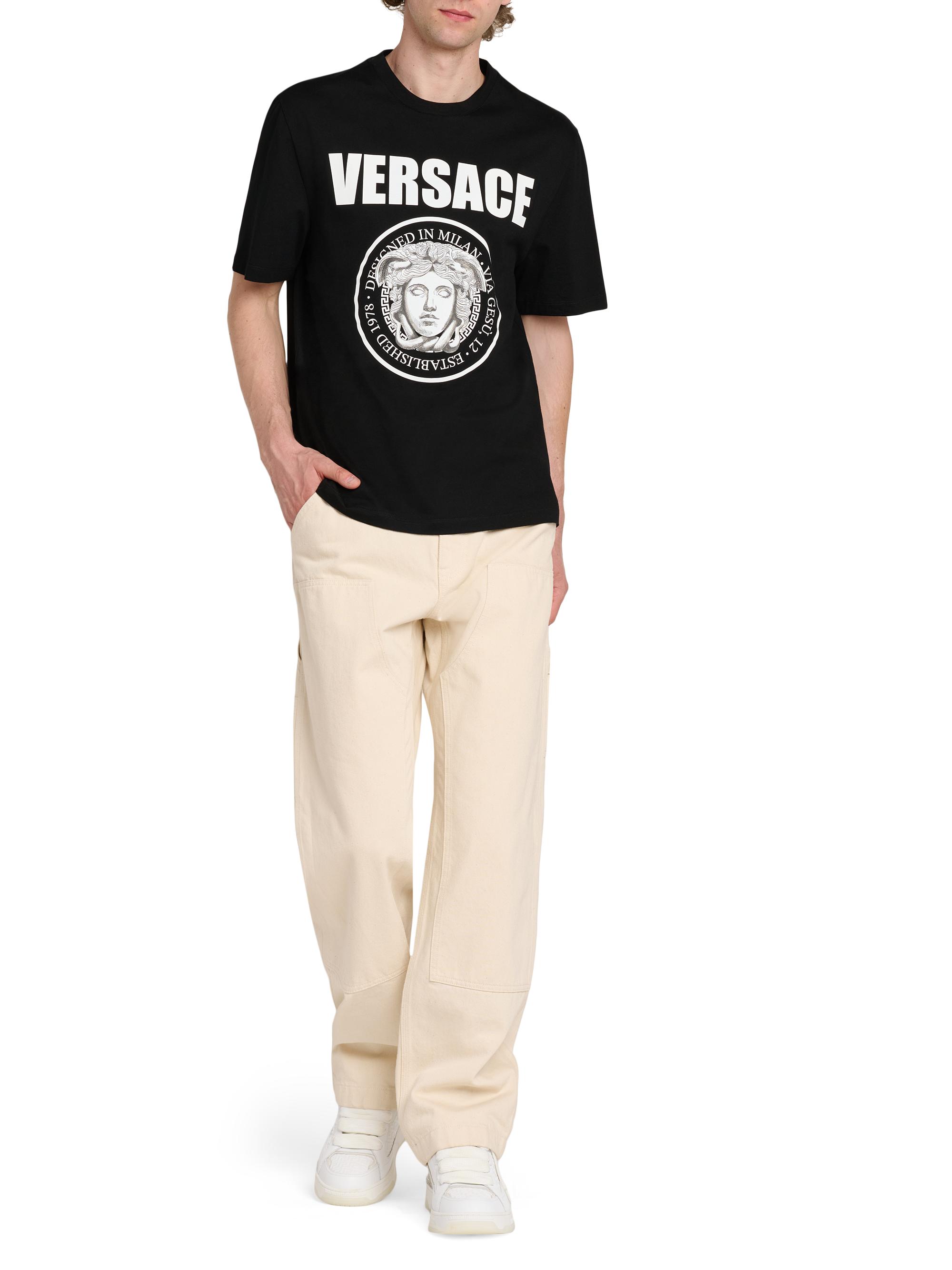 Versace Medusa Rock Print Cotton T-Shirt | Saks Fifth Avenue