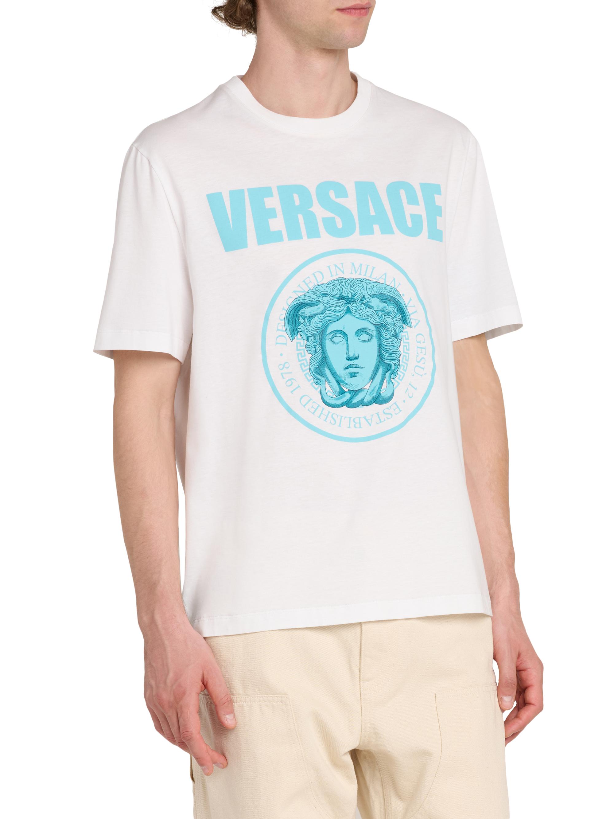 Versace Medusa Rock Print Cotton T-Shirt | Saks Fifth Avenue