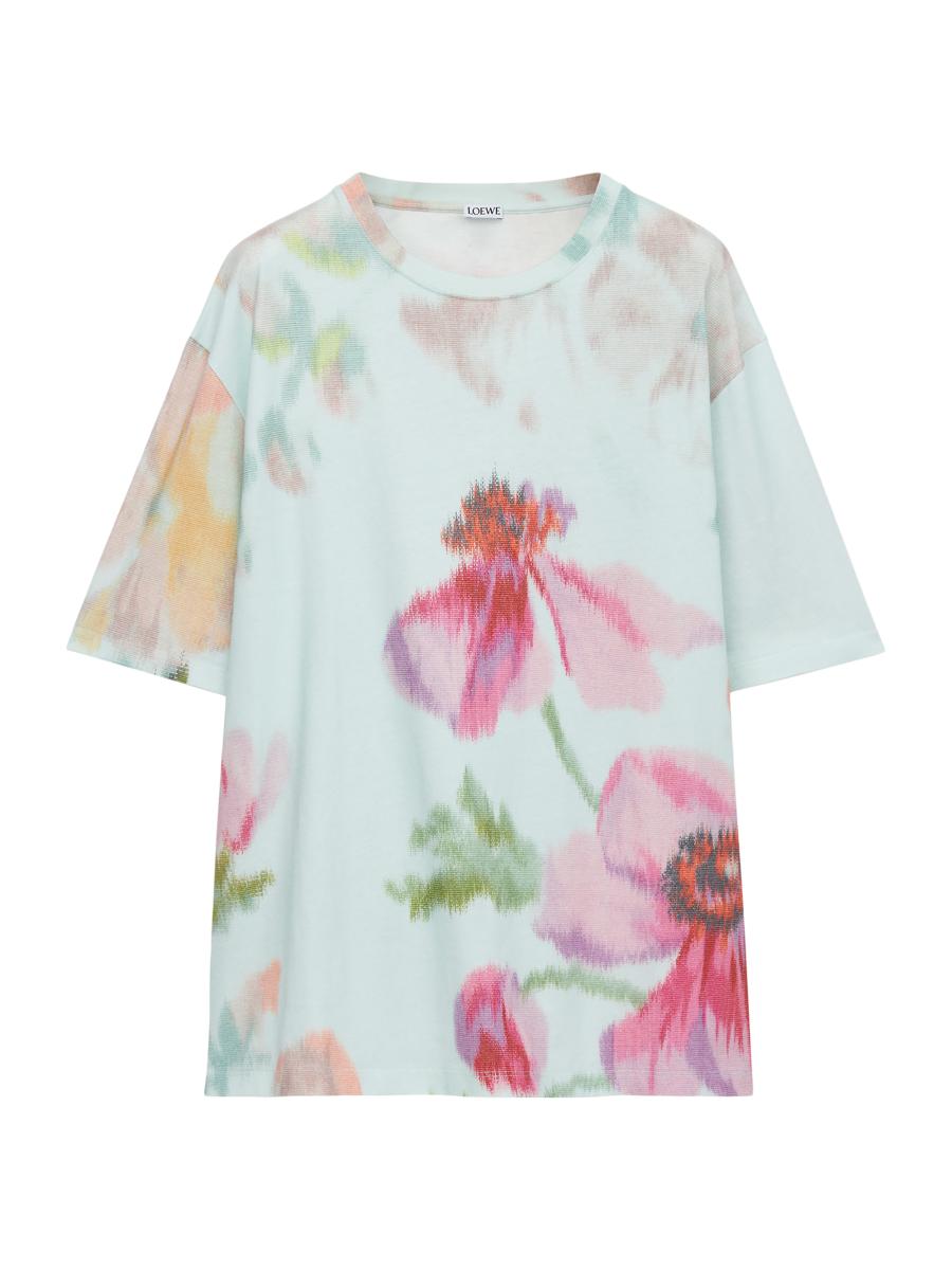 LOEWE Floral Stretch Cotton Loose-Fit T-Shirt | Saks Fifth