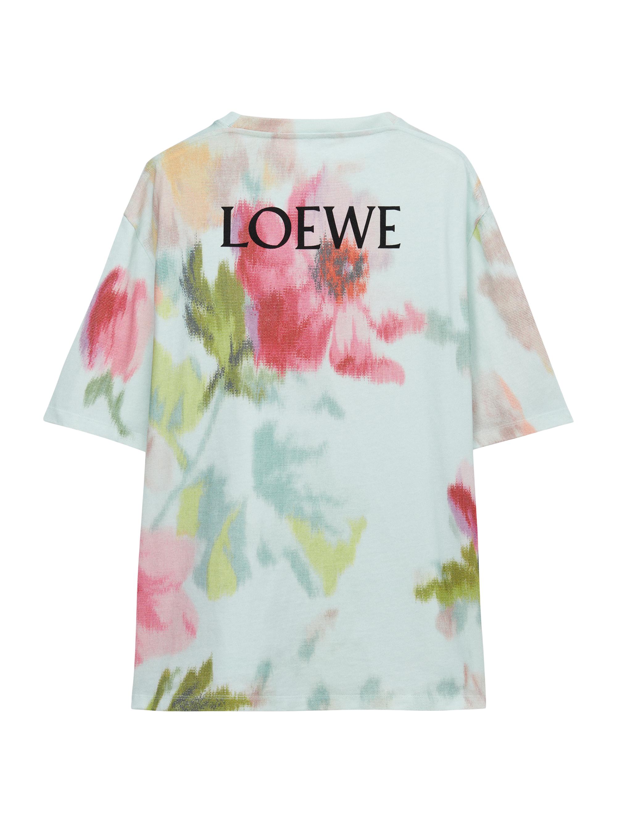 LOEWE Floral Stretch Cotton Loose-Fit T-Shirt | Saks Fifth Avenue