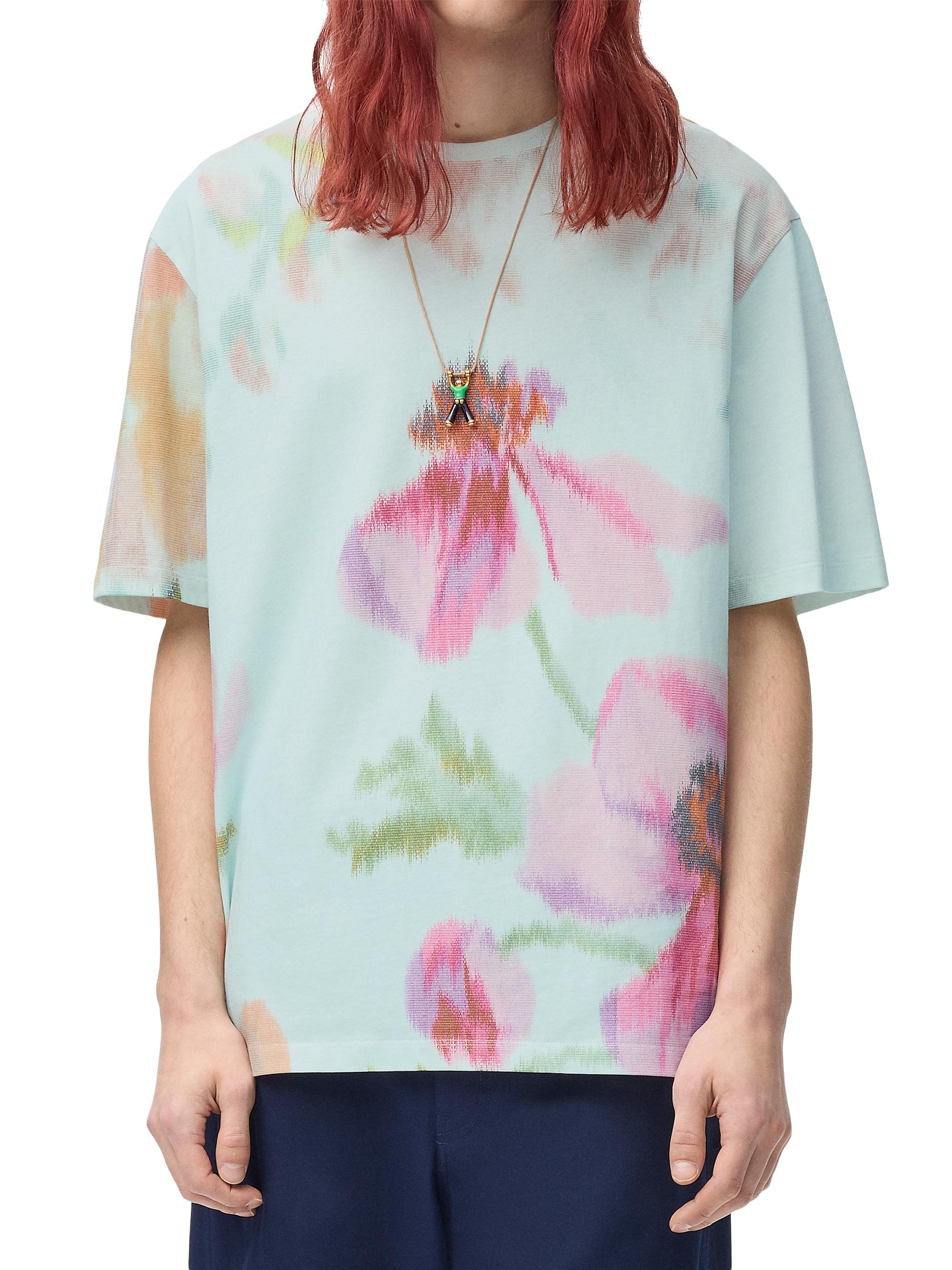 o0210-8 LOEWE ロエベ 花柄カットソー パイル地半袖＆ショートパンツ LOEWE Floral Stretch Cotton Loose-Fit T-Shirt | Saks Fifth Avenue