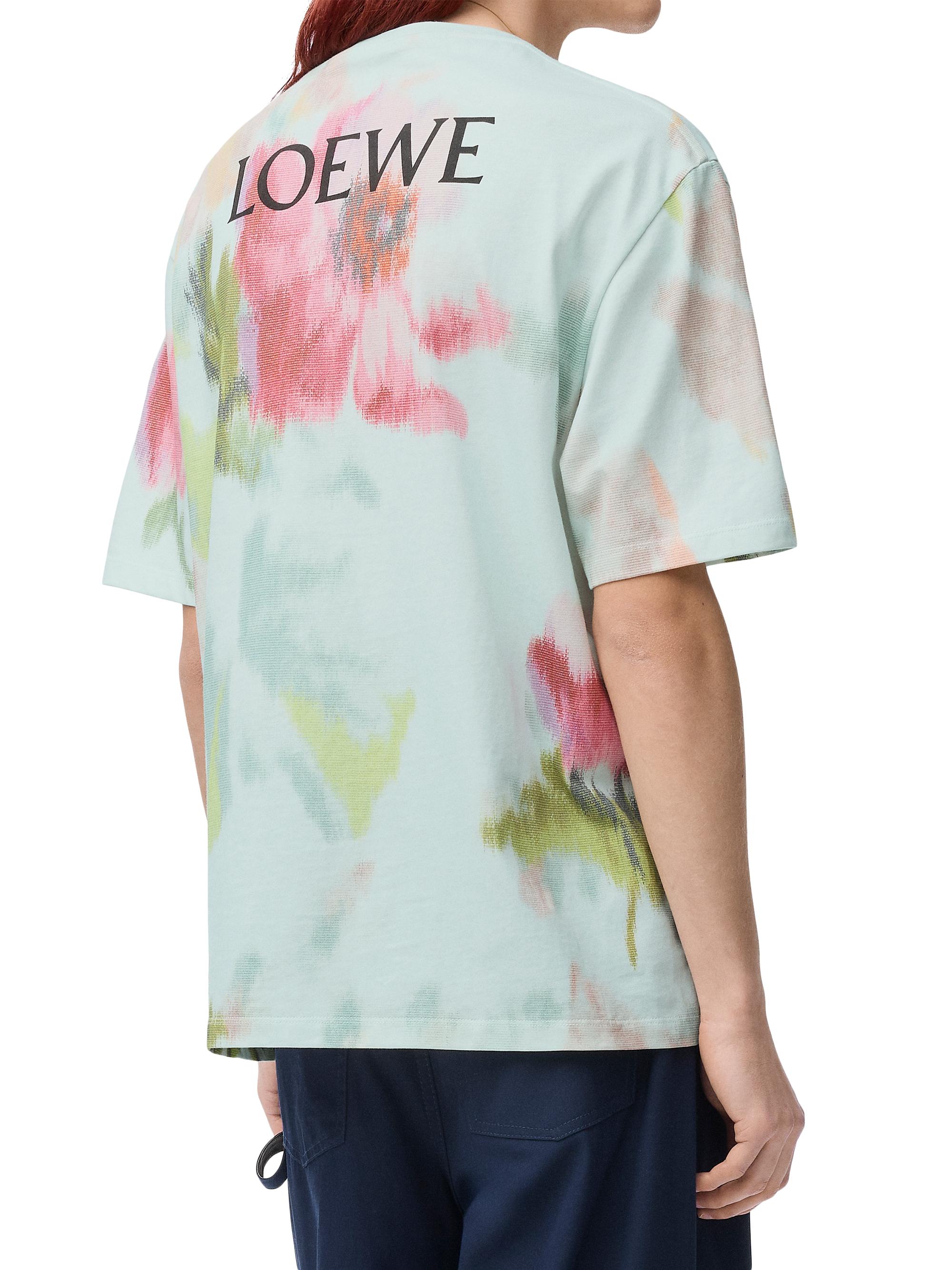 LOEWE Floral Stretch Cotton Loose-Fit T-Shirt | Saks Fifth Avenue