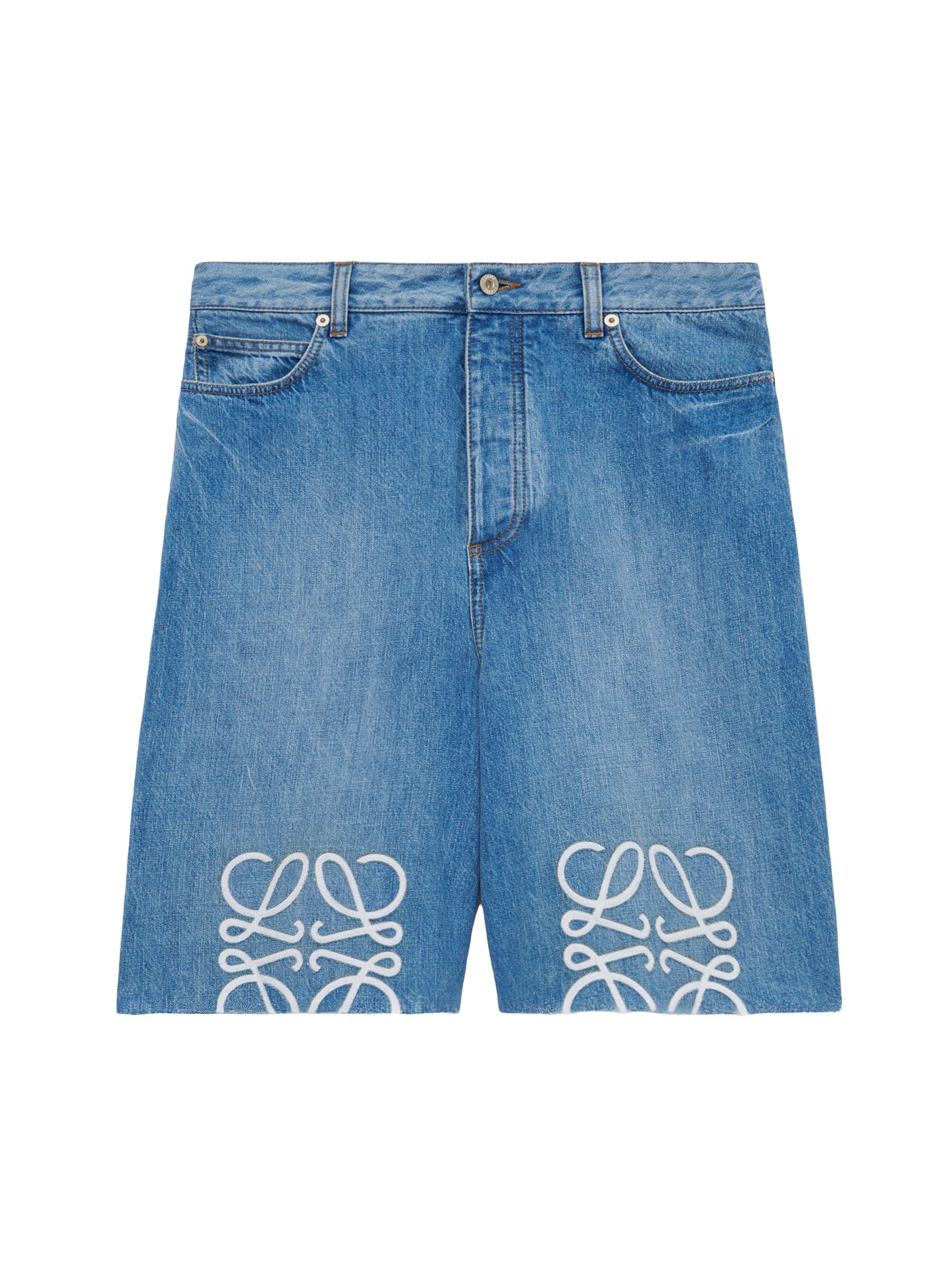 パンツ 24ss Loewe denim shorts LOEWE Anagram Denim Shorts | Saks Fifth Avenue