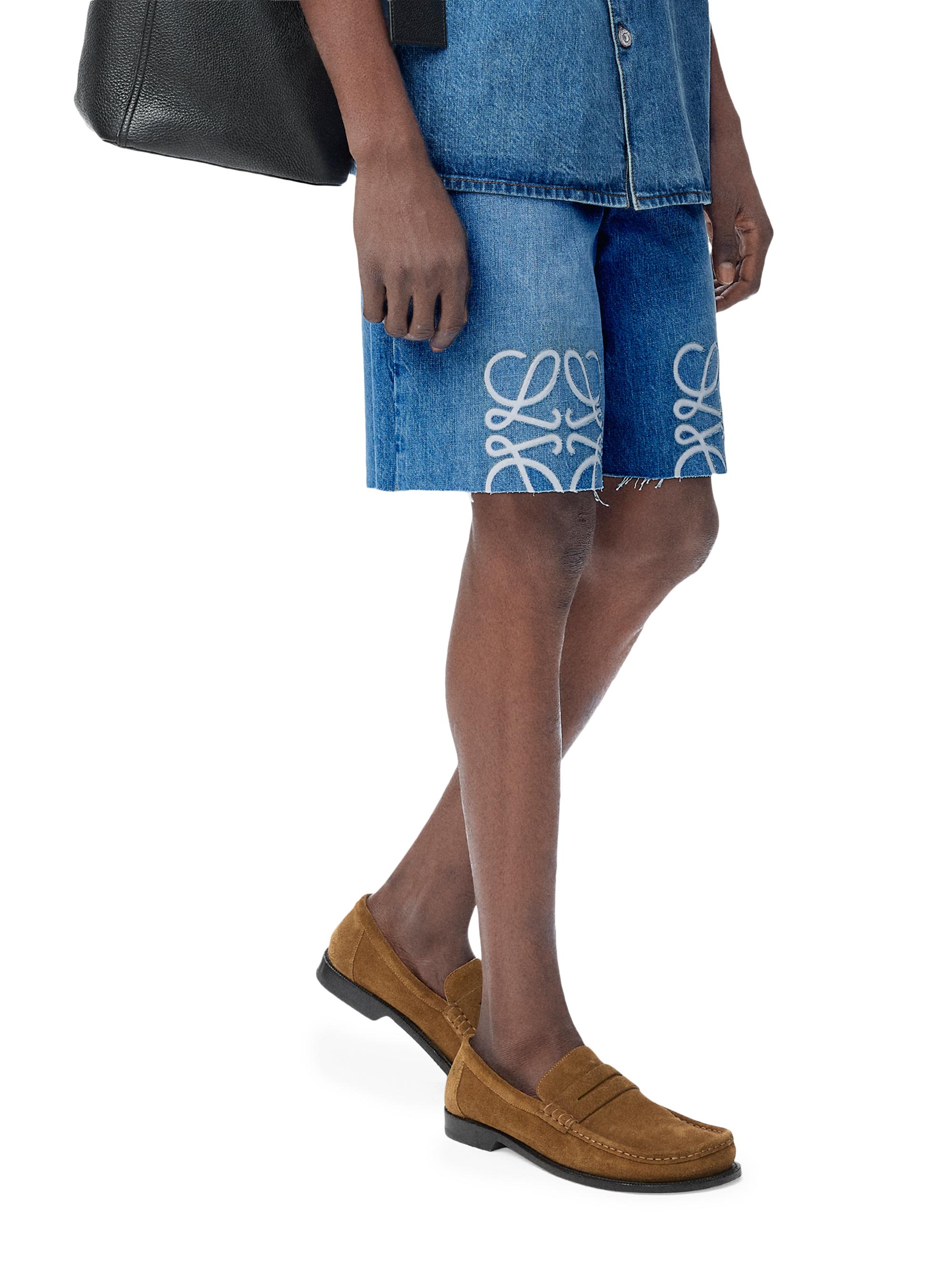 LOEWE Anagram Denim Shorts | Saks Fifth Avenue