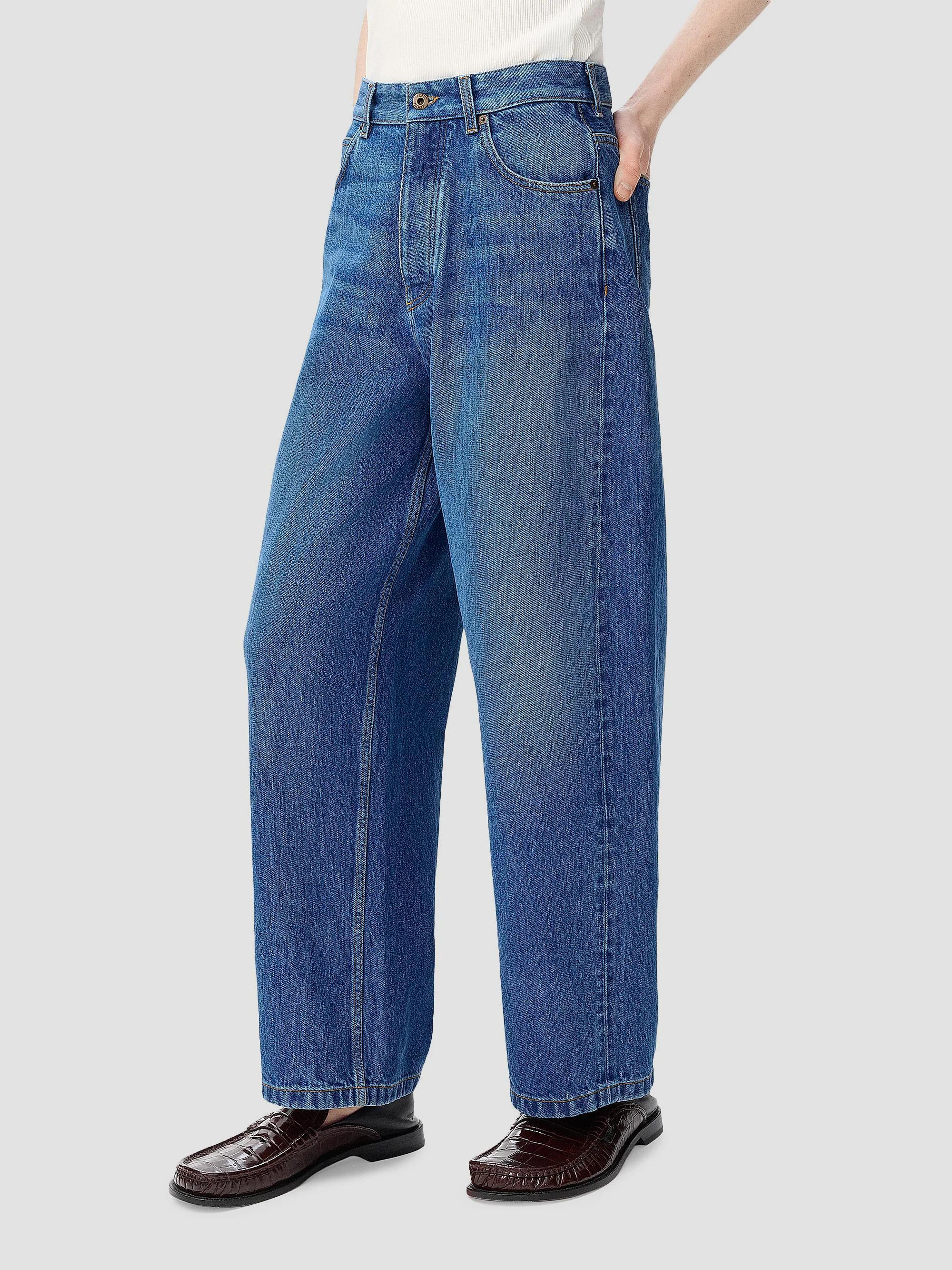 LOEWE Dark Washed Barrel Jeans | Saks Fifth Avenue