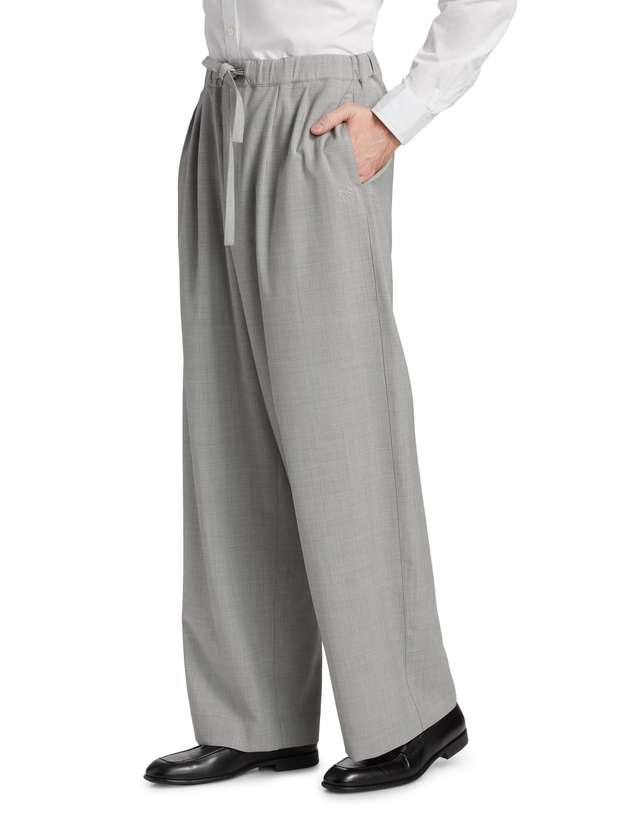 LOEWE Drawstring Wool-Blend Trousers | Saks Fifth Avenue