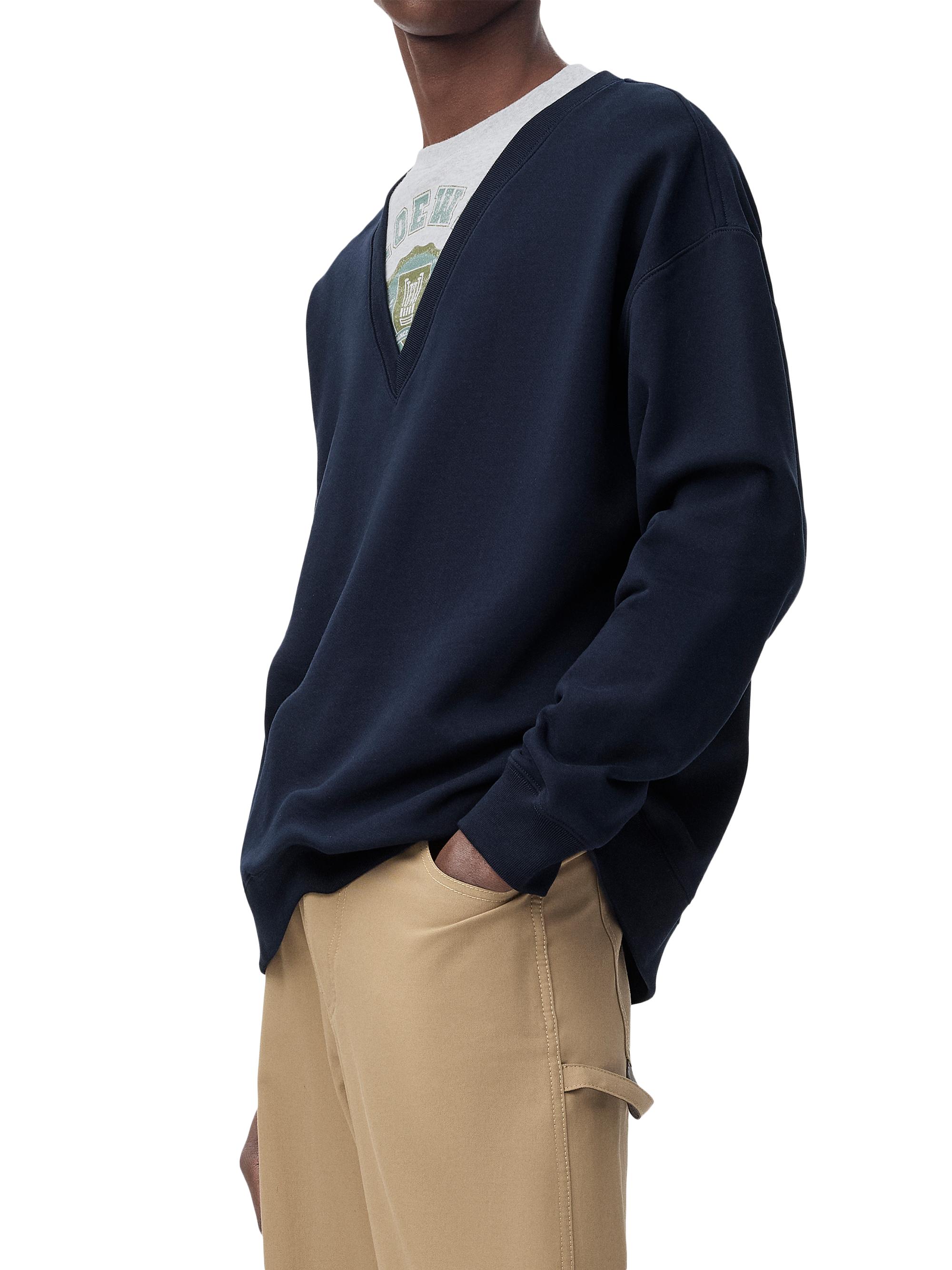 LOEWE V-Neck Trompe L'oeil Sweatshirt | Saks Fifth Avenue