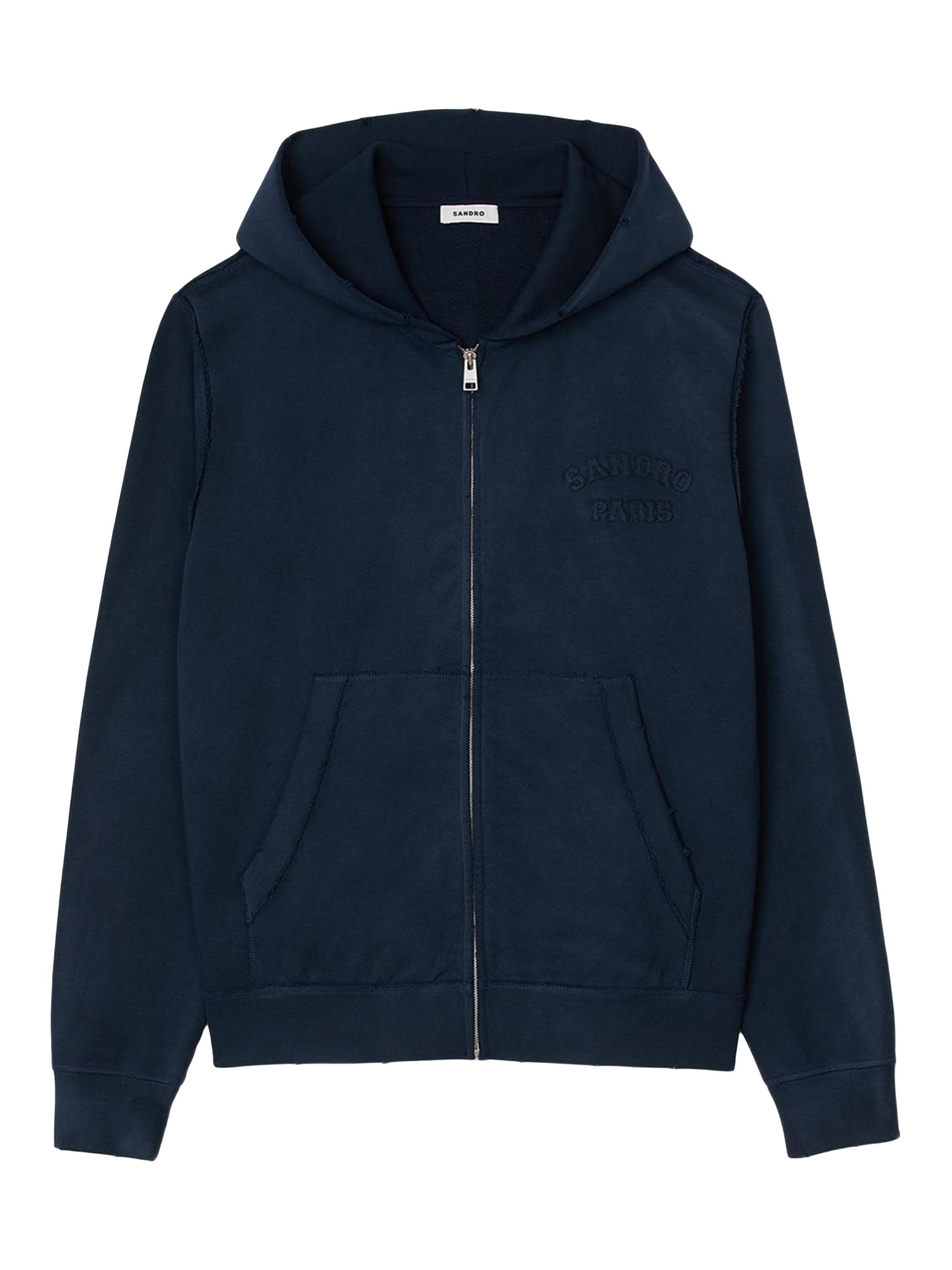 Sandro Men's Patch Sweatshirt - Navy Blue