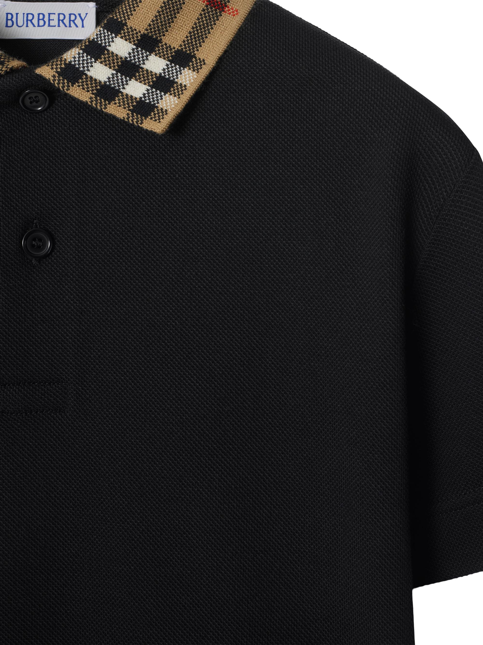 Burberry Baby Boy's, Little Boy's & Boy's Check Collar Cotton Polo