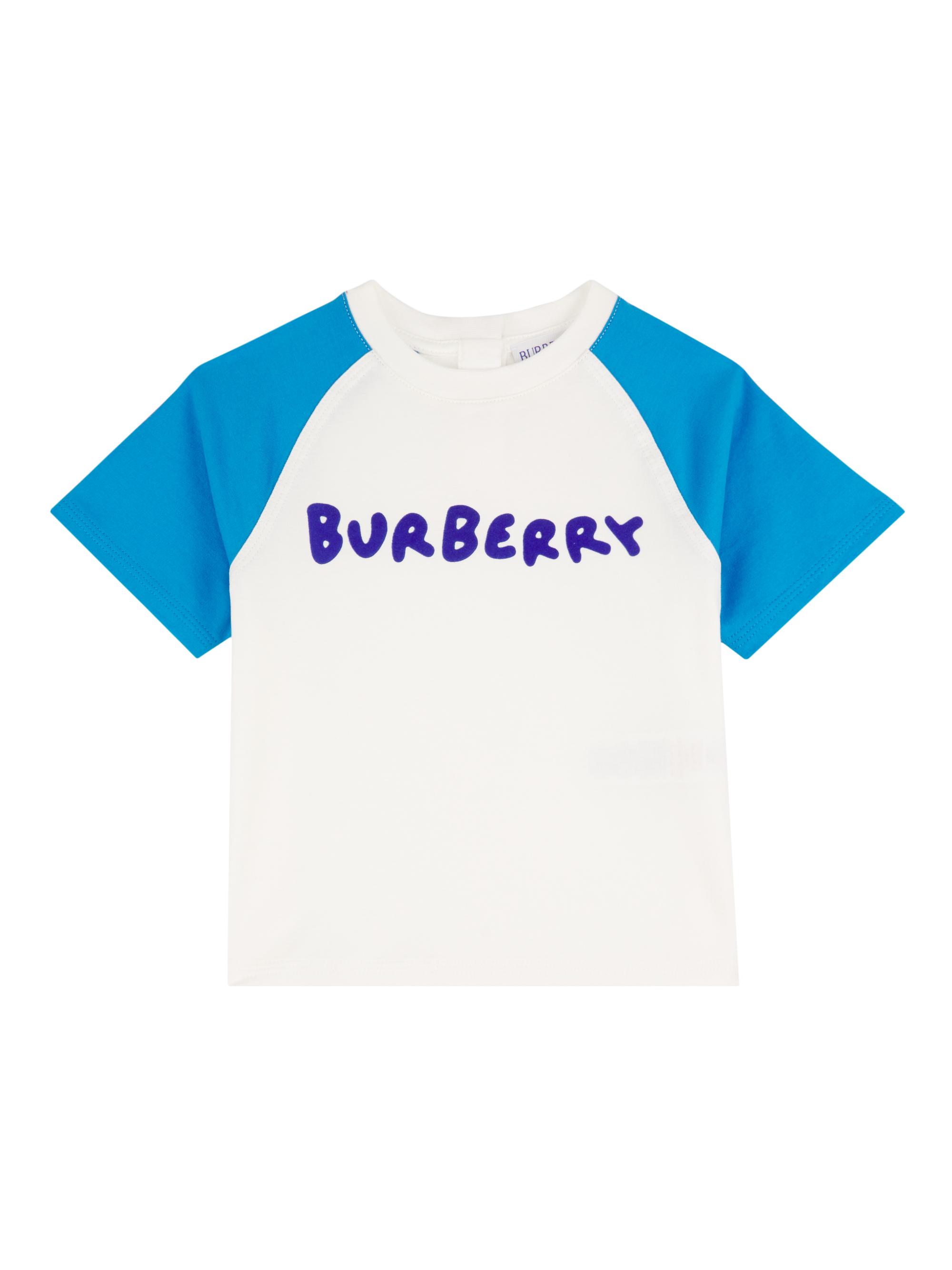 Burberry Baby Boy's, Little Boy's & Boy's Logo Raglan Sleeve T-Shirt - Chalk Jewel