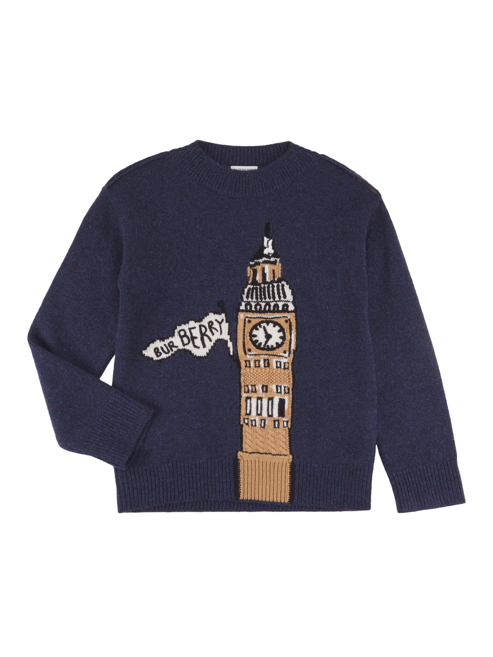 Burberry Little Kid's & Kid's Big Ben Wool Sweater - Storm Blue