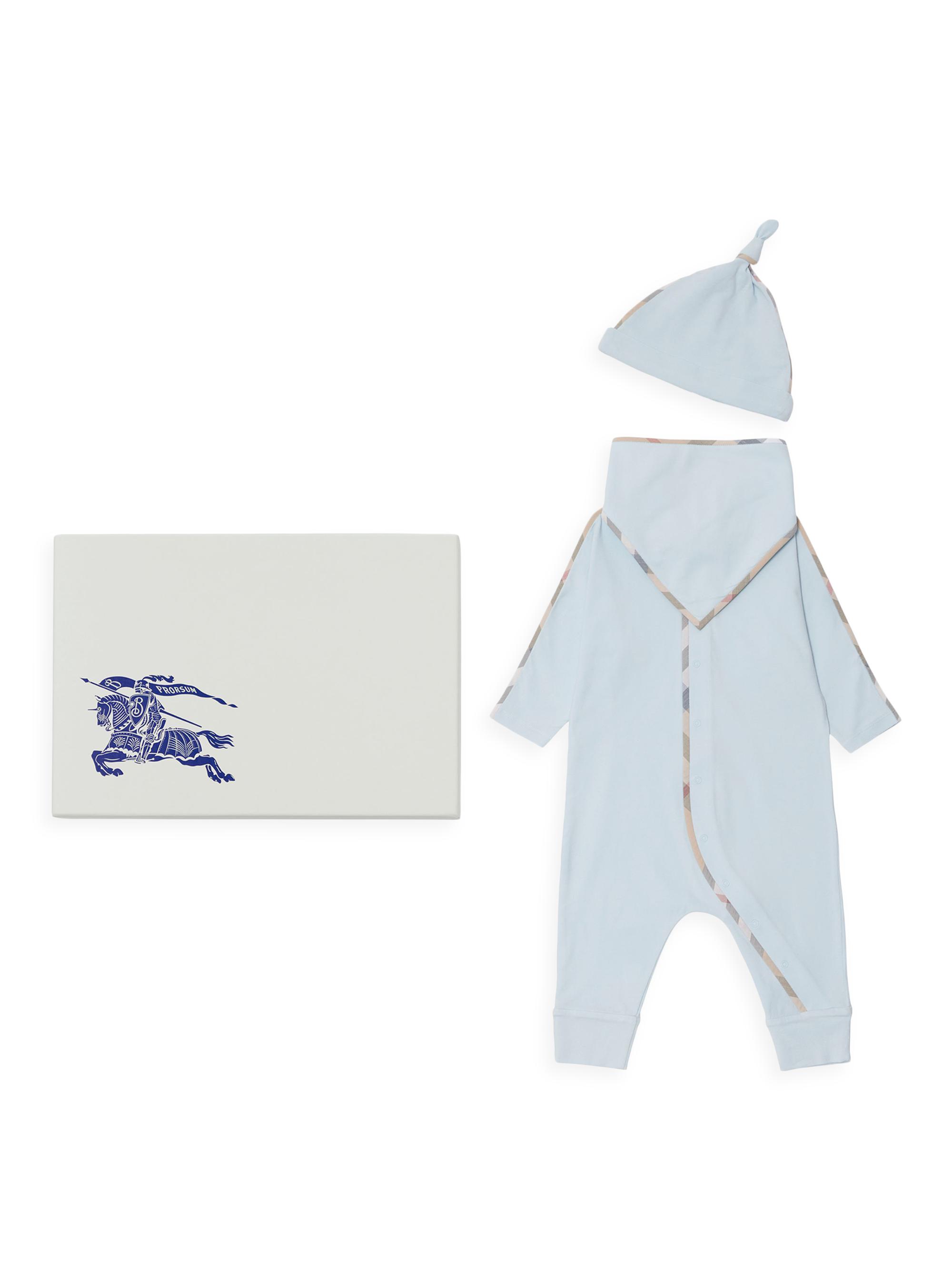 Burberry Baby's Carey Check Cotton Two-Piece Gift Set | Saks