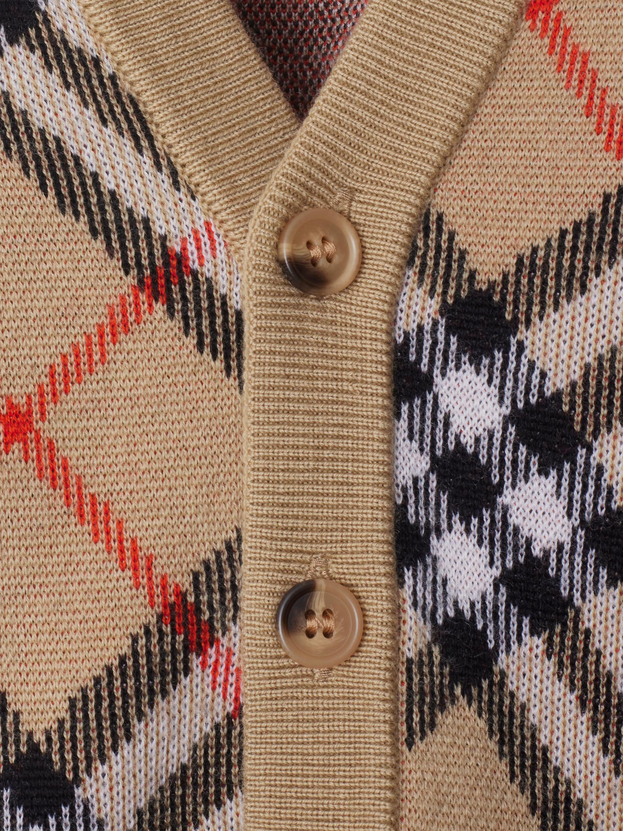Burberry Baby's, Little Kid's & Kid's Wool Check Knit Cardigan