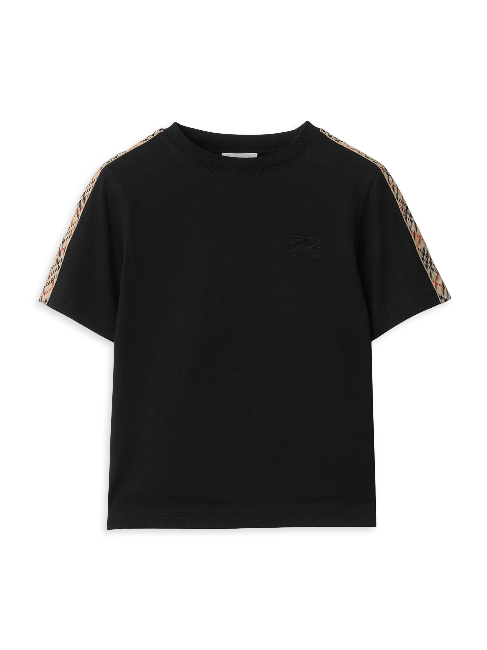 BURBERRY キッズ Tシャツ ⑤ Burberry Baby Boy's, Little Boy's & Boy's Check Label Cotton