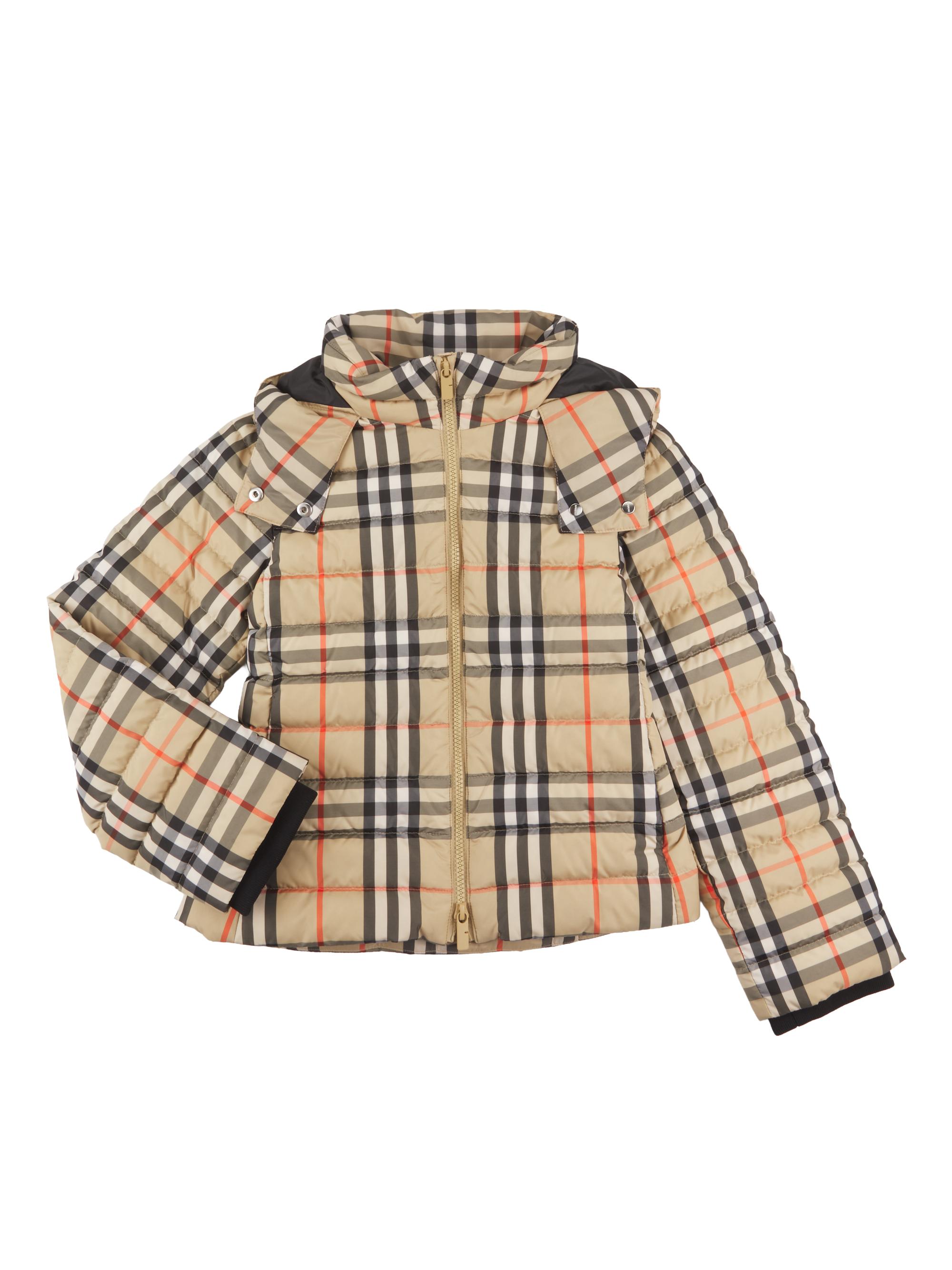 BURBERRY キッズ チェック柄 薄手 ジャケット Burberry Baby's, Little Kid's & Kid's Cecilia Check Jacket | Saks