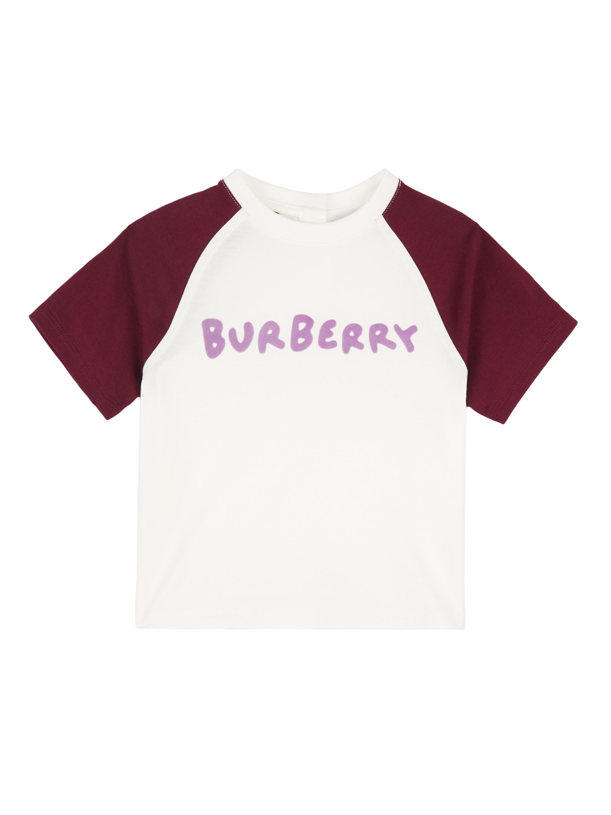 Burberry Baby Boy's, Little Boy's & Boy's Logo Raglan Sleeve T-Shirt - Chalk Burgundy 6 Months