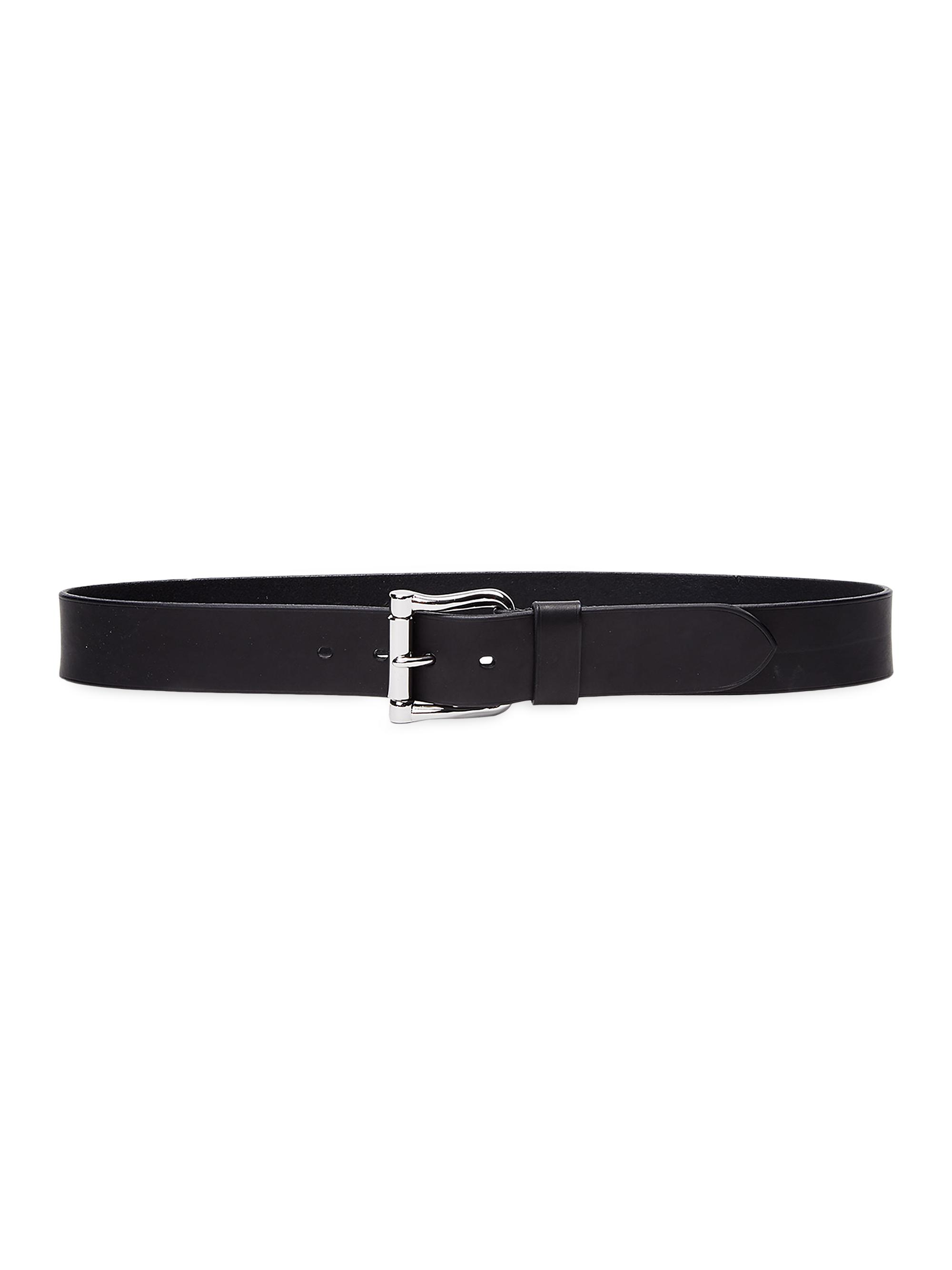 Polo Ralph Lauren Men's Chunky Roller-Buckle Leather Belt - Black
