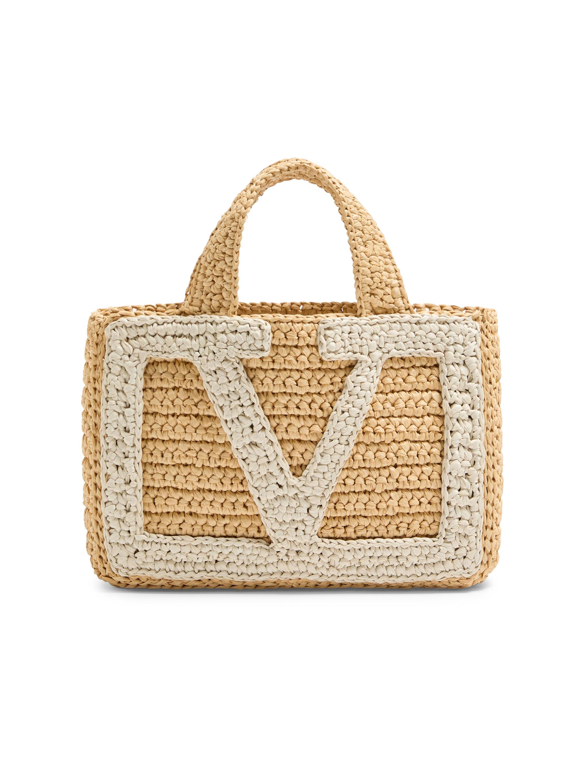 Valentino Garavani Viva Superstar Small Shopping Bag in Raffia