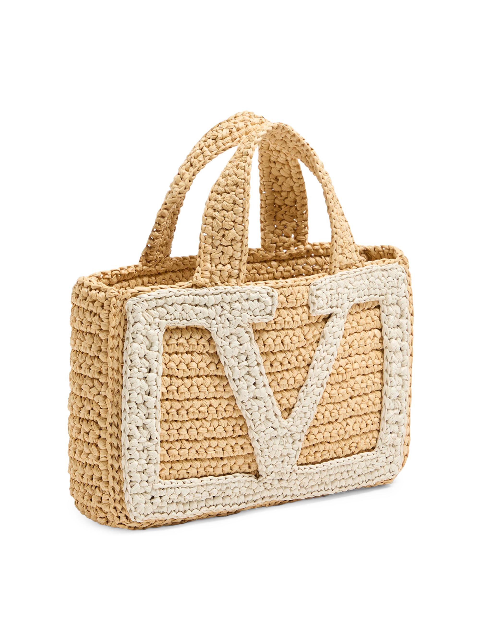 Valentino Garavani Viva Superstar Small Shopping Bag in Raffia