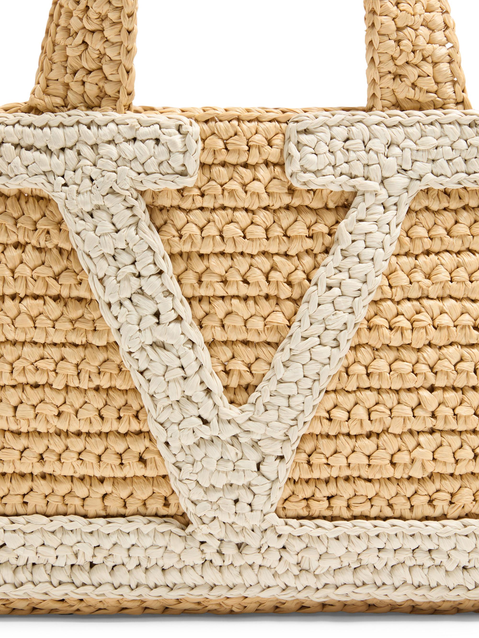 Valentino Garavani Viva Superstar Small Shopping Bag in Raffia