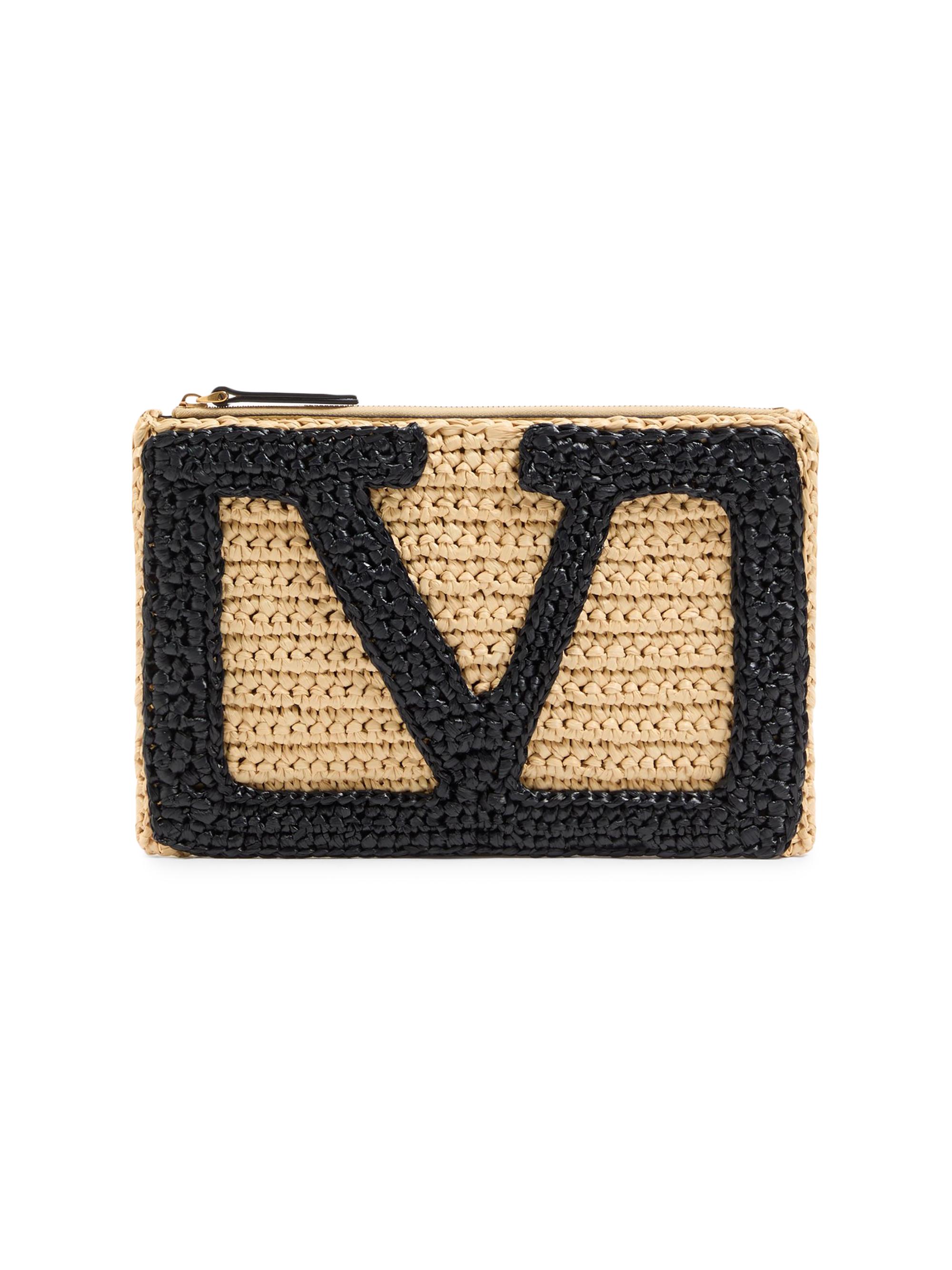 Valentino Garavani Women's Viva Superstar Synthetic Raffia Pouch - Natural