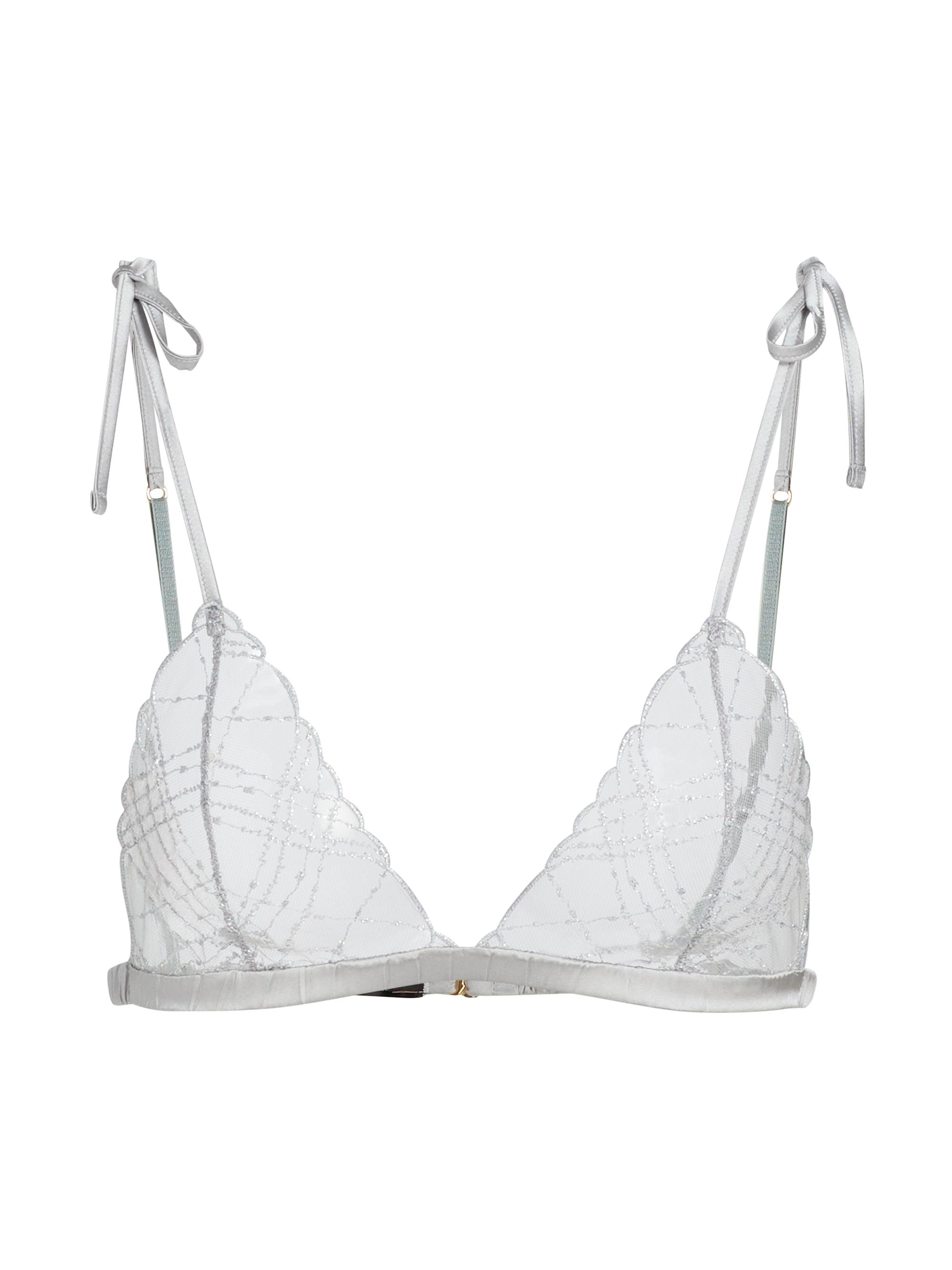 Kiki de Montparnasse Women's A Pois Embroidered Soft Bra - Sterling