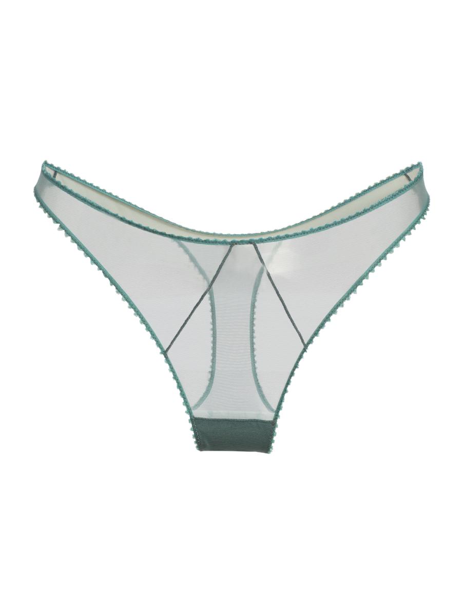 Kiki De Montparnasse Women's Perle Sheer Thong In Green