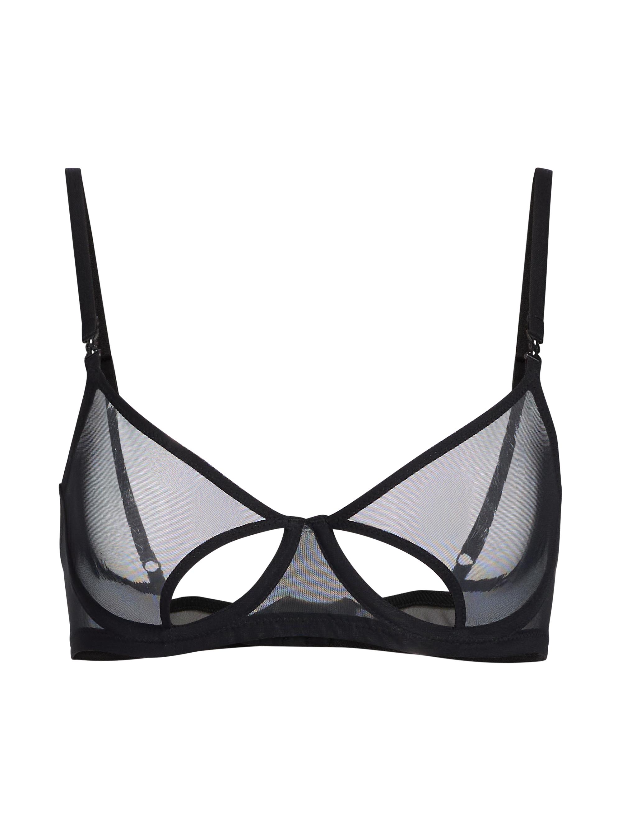 Kiki de Montparnasse Women's Brienne Mesh Balconette Bra - Black