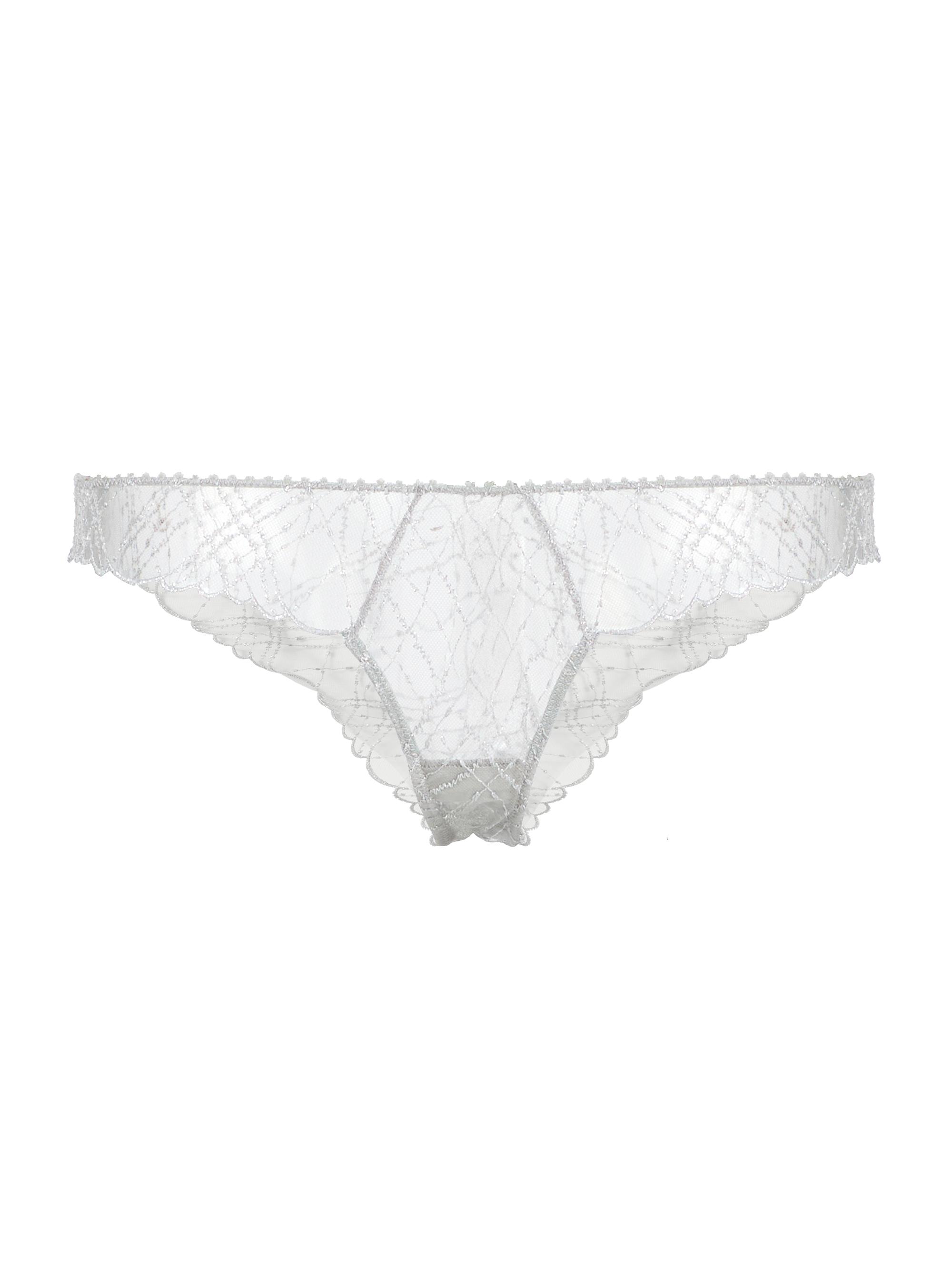 Kiki de Montparnasse Women's A Pois Embroidered Cheeky Brief - Sterling